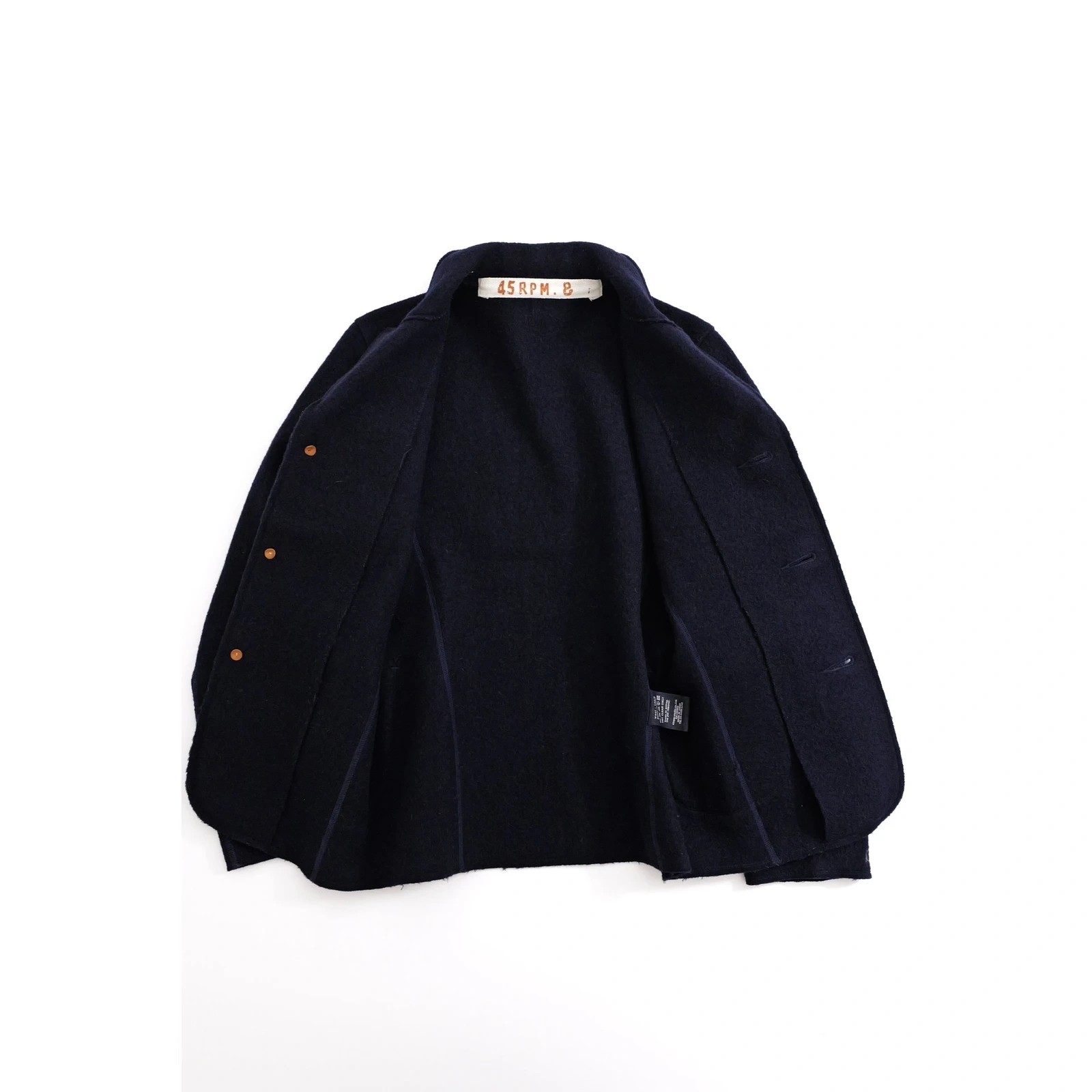 45RPM Manteau en laine Marine vintage, passéist — photo 9
