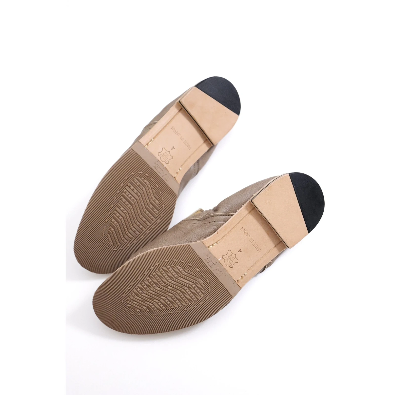 YOHJI YAMAMOTO Ballerines en cuir Marron vintage, passéist — photo 3