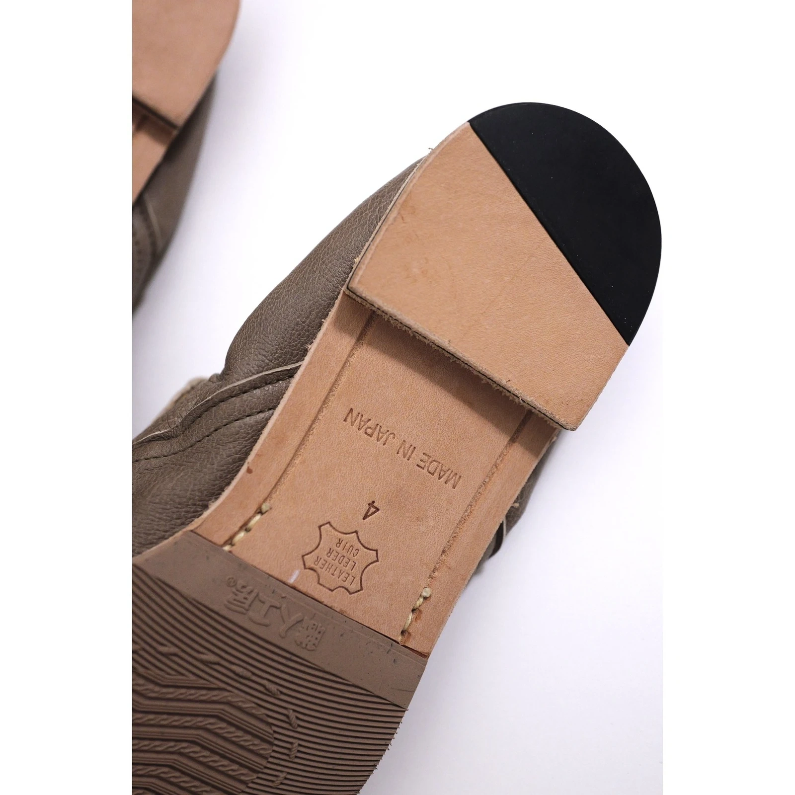 YOHJI YAMAMOTO Ballerines en cuir Marron vintage, passéist — photo 4