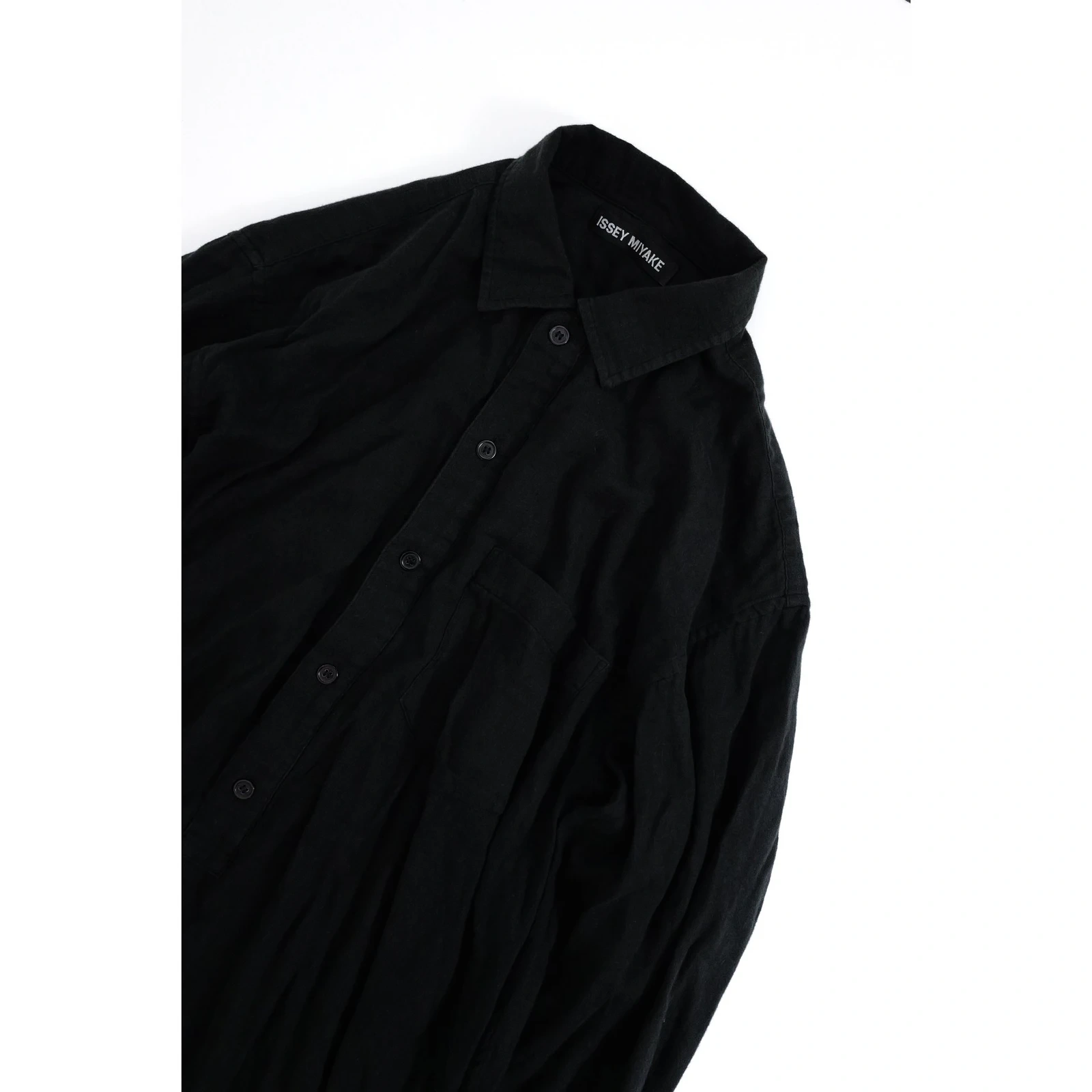 ISSEY MIYAKE Chemise Noir vintage, passéist — photo 2