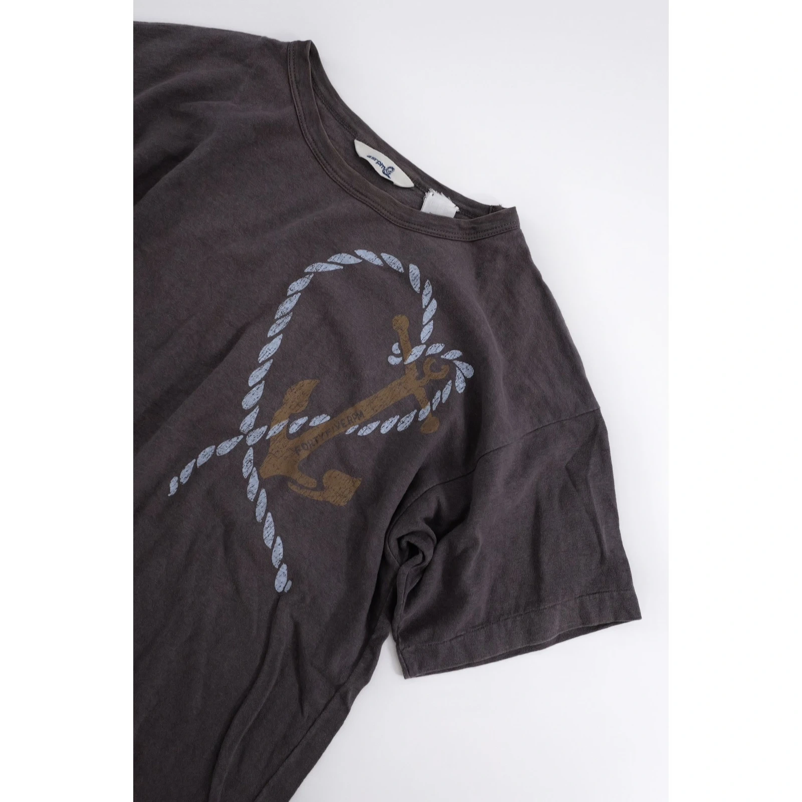 45RPM T-shirt Marron vintage, passéist — photo 2