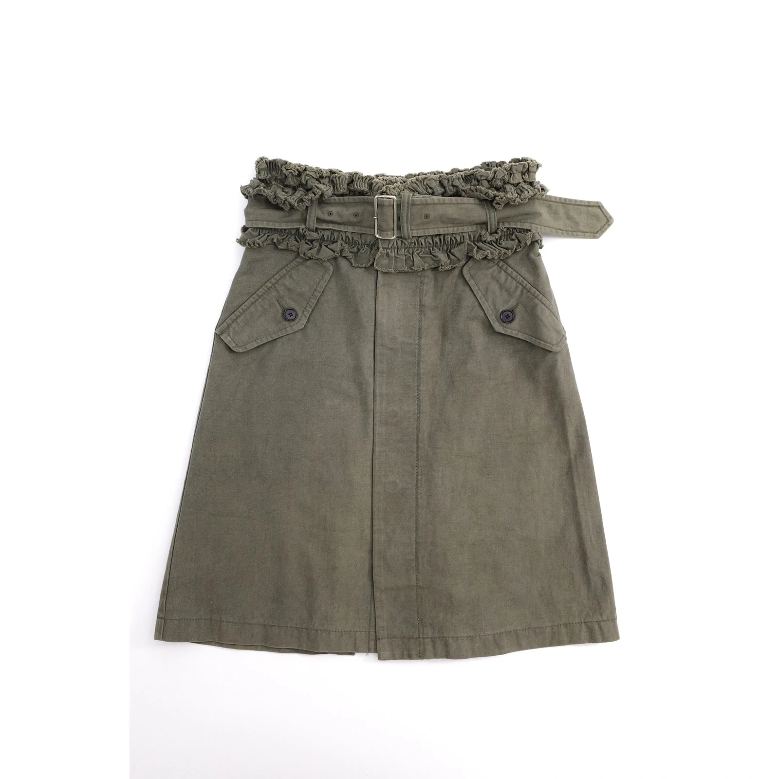 COMME DES GARÇONS Jupe mi-longue Kaki vintage, passéist — photo 2