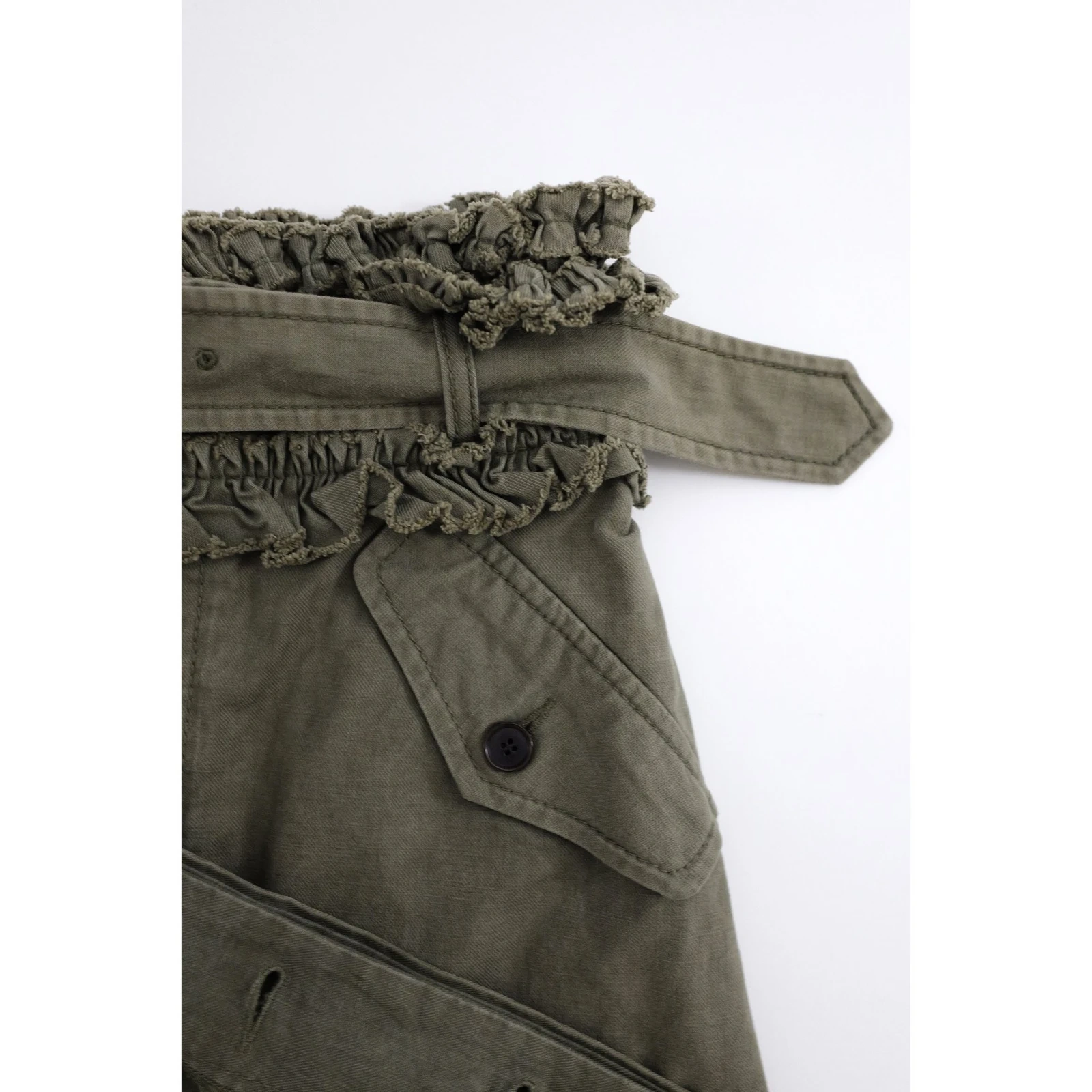 COMME DES GARÇONS Jupe mi-longue Kaki vintage, passéist — photo 4