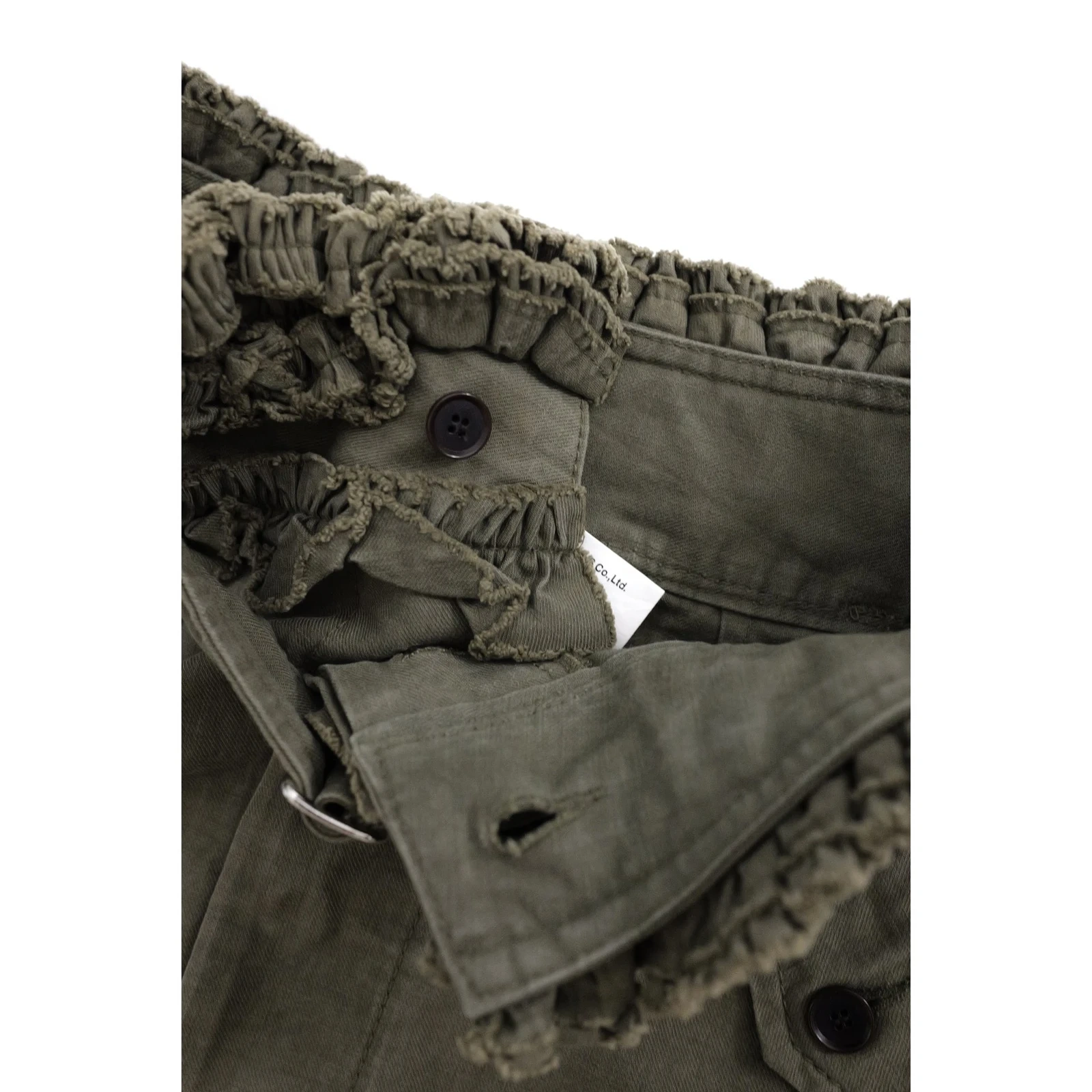 COMME DES GARÇONS Jupe mi-longue Kaki vintage, passéist — photo 7