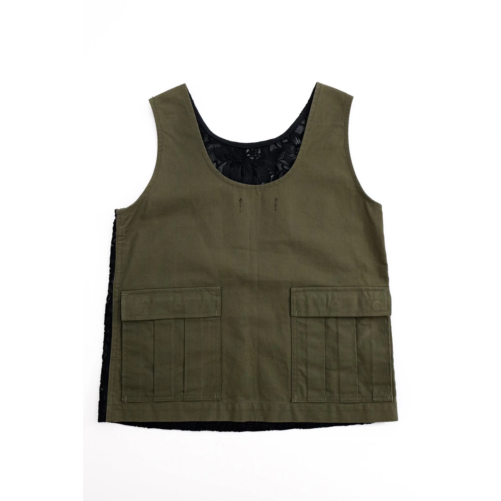 COMME DES GARÇONS Blouse Kaki vintage, passéist — photo 9