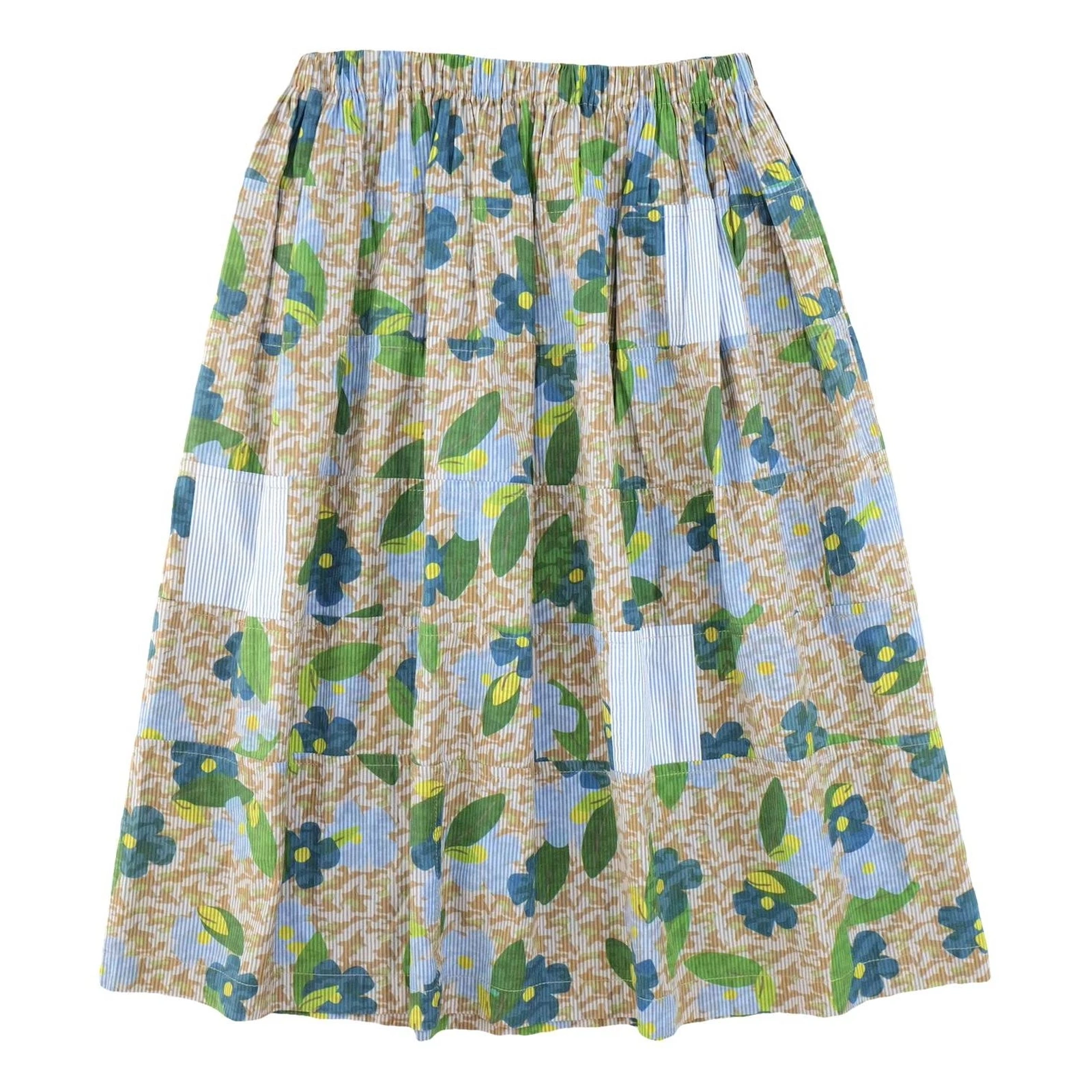 COMME DES GARÇONS Jupe mi-longue Multicolore vintage, passéist — photo 1