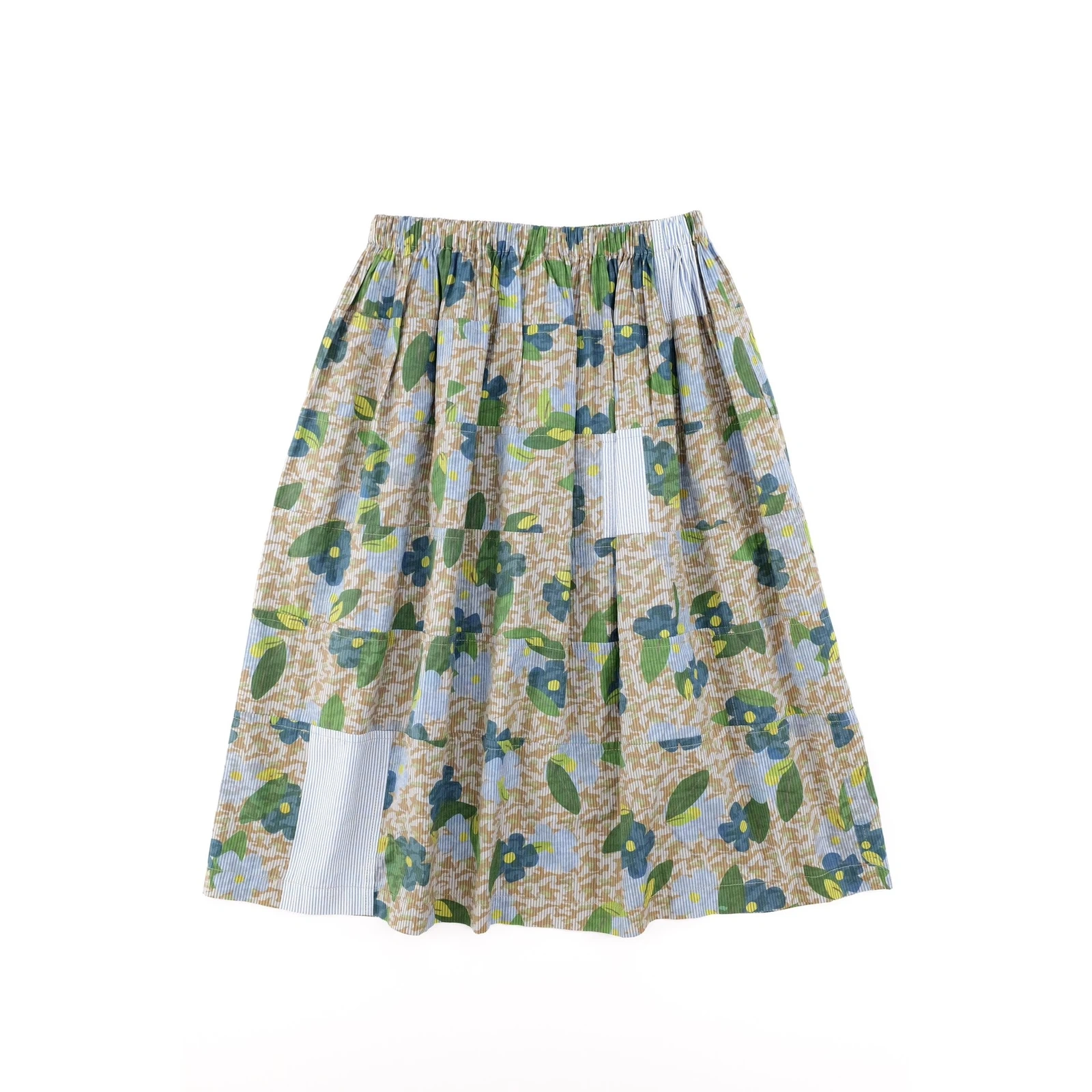 COMME DES GARÇONS Jupe mi-longue Multicolore vintage, passéist — photo 12