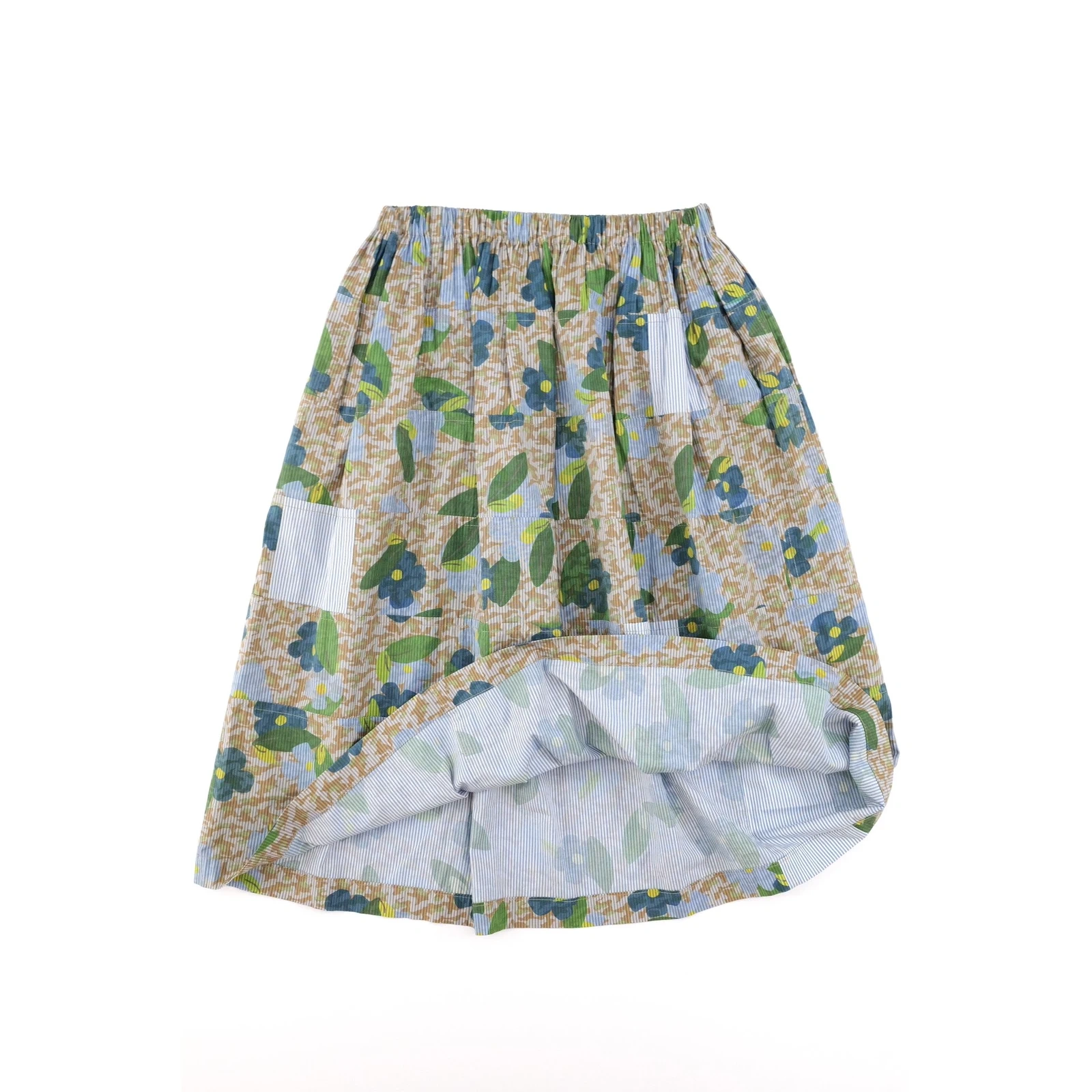 COMME DES GARÇONS Jupe mi-longue Multicolore vintage, passéist — photo 3
