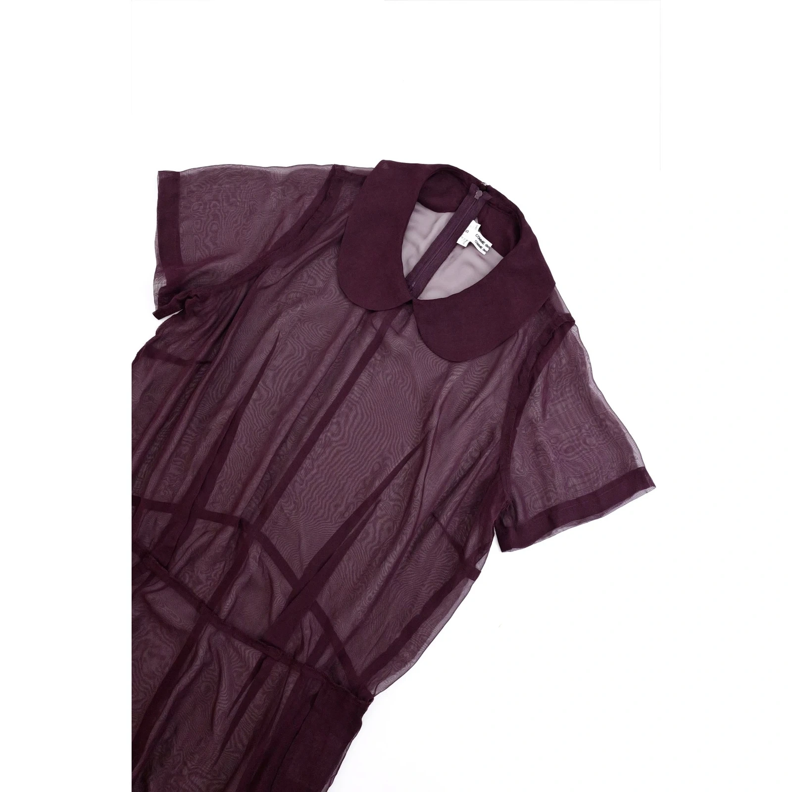 COMME DES GARÇONS Robe longue Bordeaux vintage, passéist — photo 2