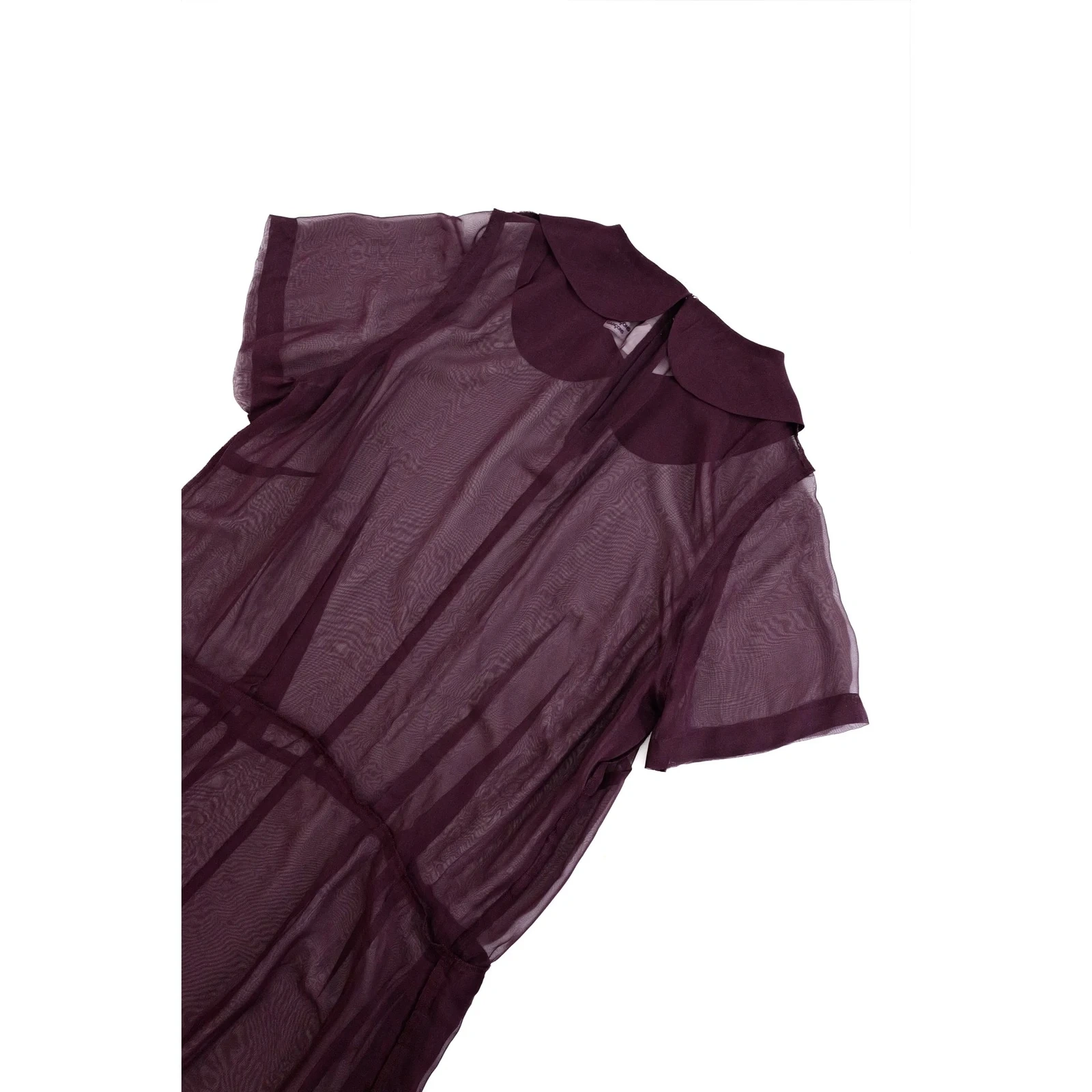 COMME DES GARÇONS Robe longue Bordeaux vintage, passéist — photo 13