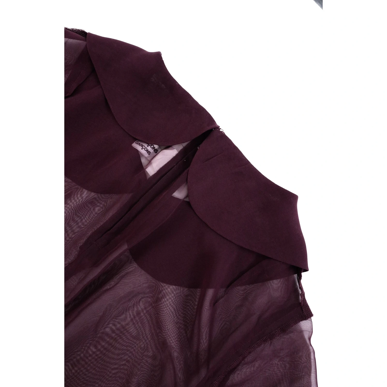 COMME DES GARÇONS Robe longue Bordeaux vintage, passéist — photo 14