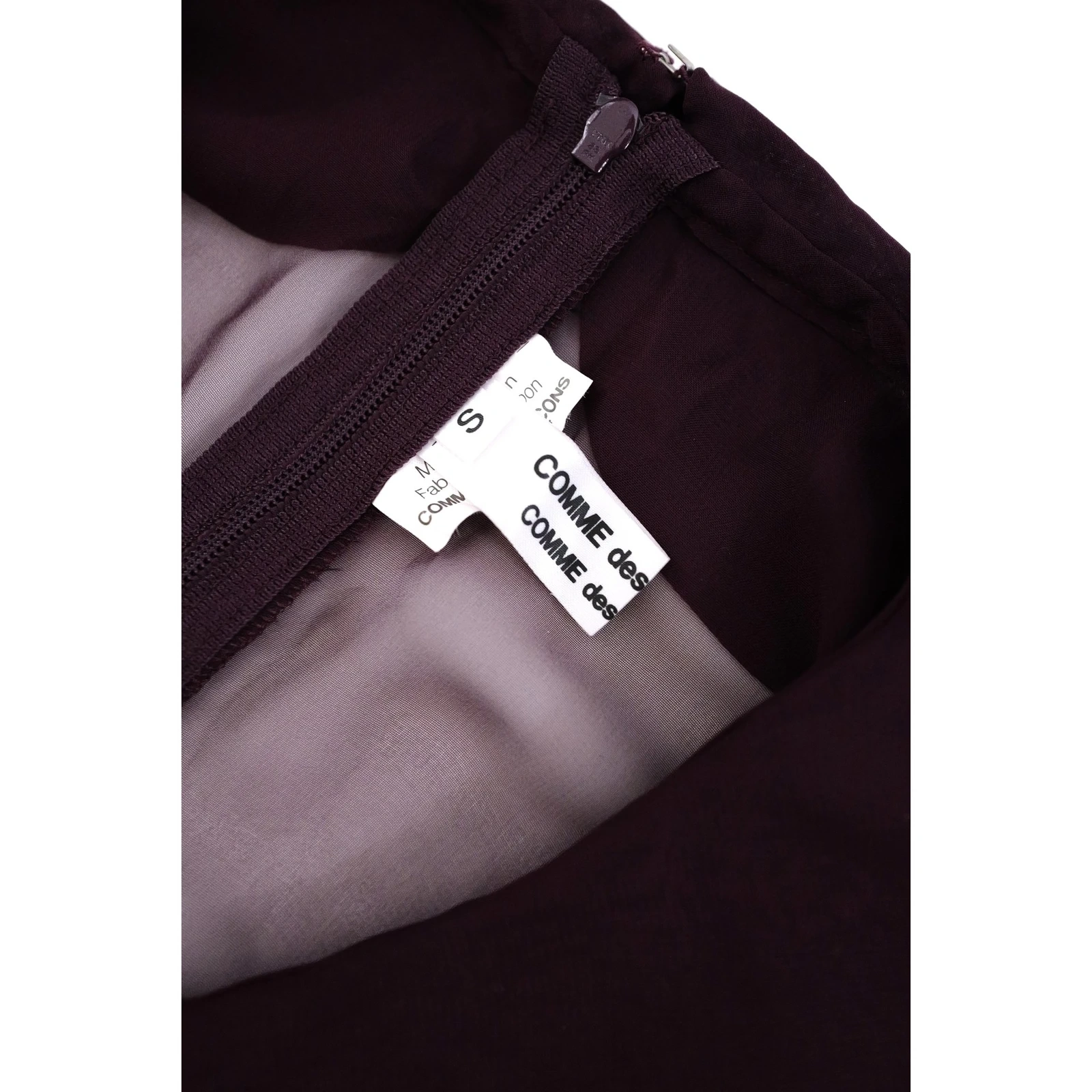 COMME DES GARÇONS Robe longue Bordeaux vintage, passéist — photo 4
