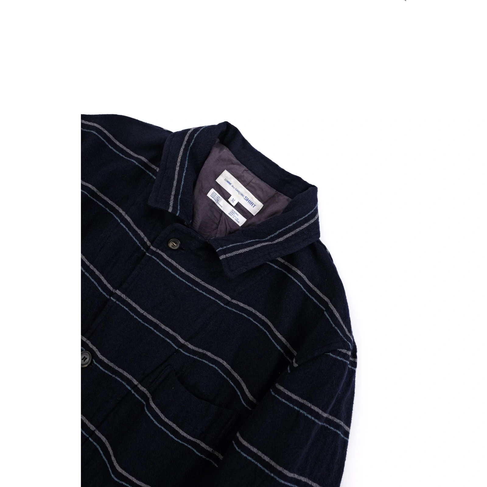 COMME DES GARÇONS Gilet en laine Marine vintage, passéist — photo 2