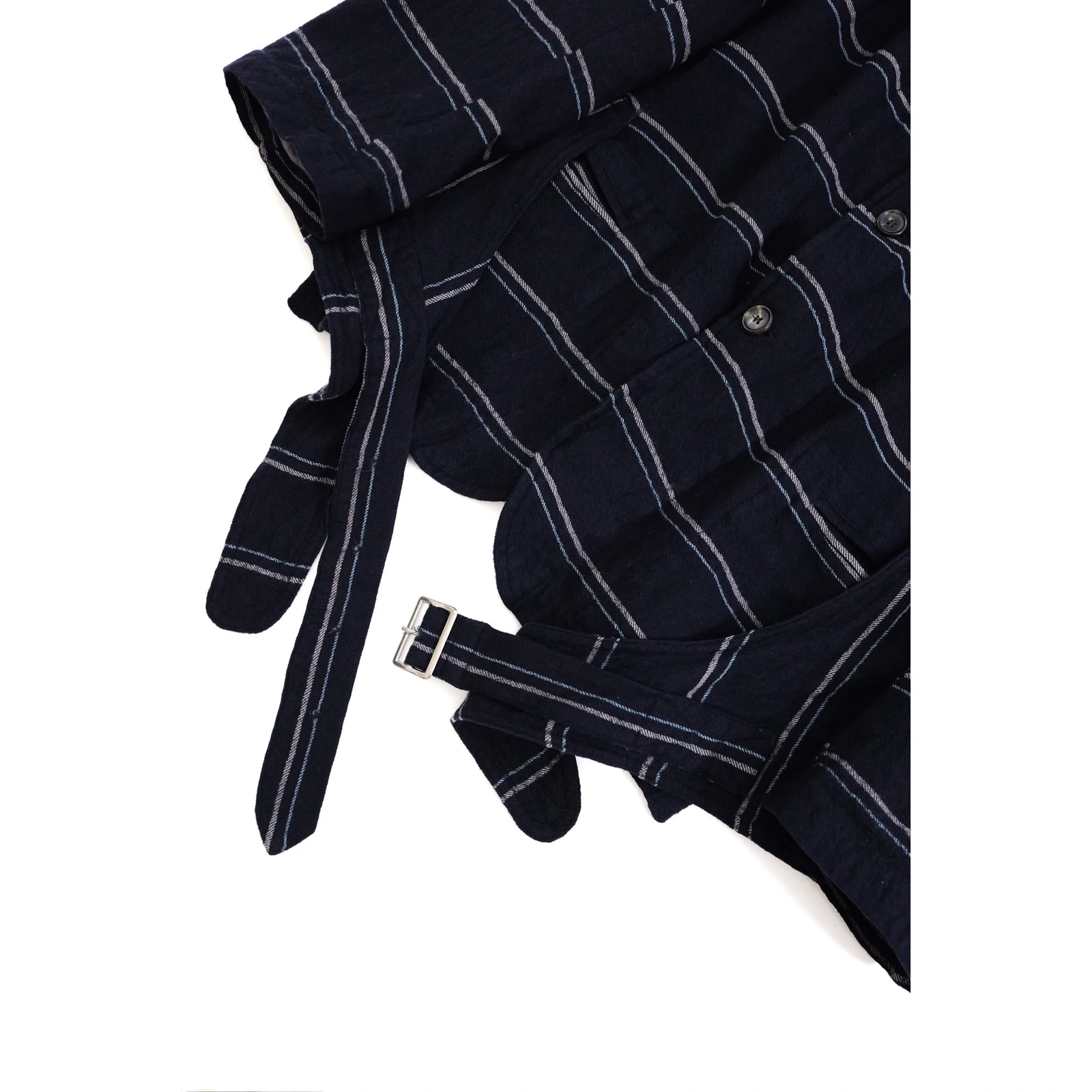 COMME DES GARÇONS Gilet en laine Marine vintage, passéist — photo 3