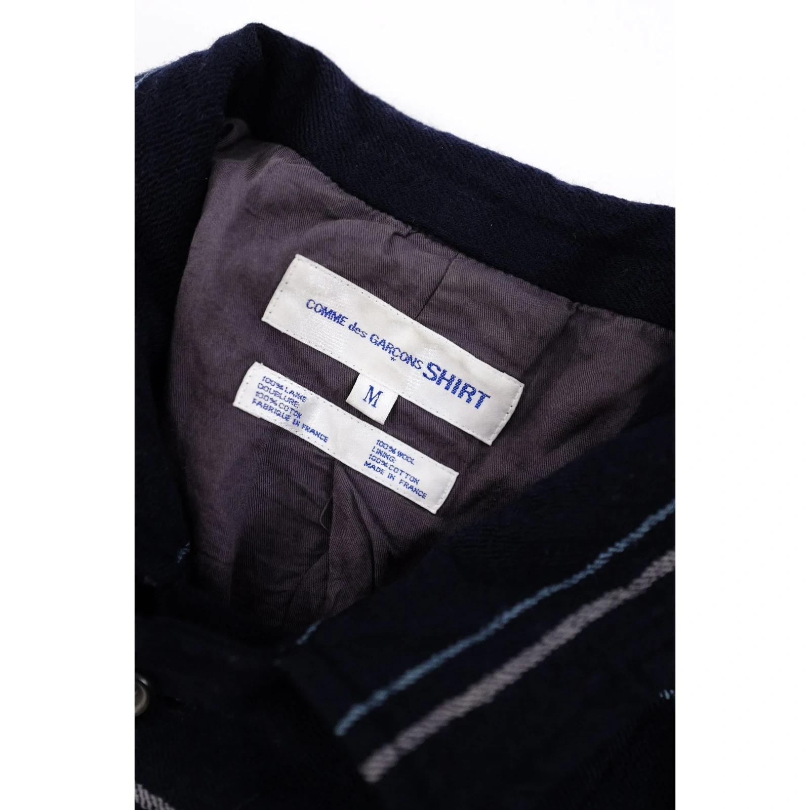 COMME DES GARÇONS Gilet en laine Marine vintage, passéist — photo 4