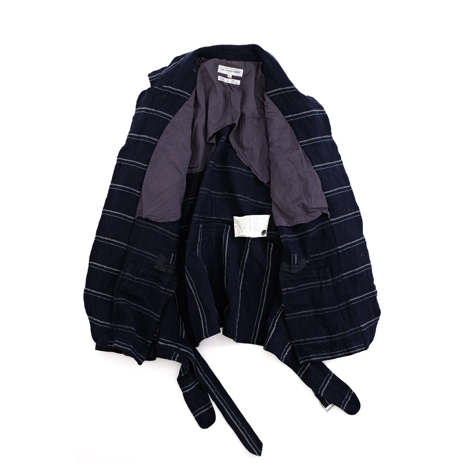COMME DES GARÇONS Gilet en laine Marine vintage, passéist — photo 10