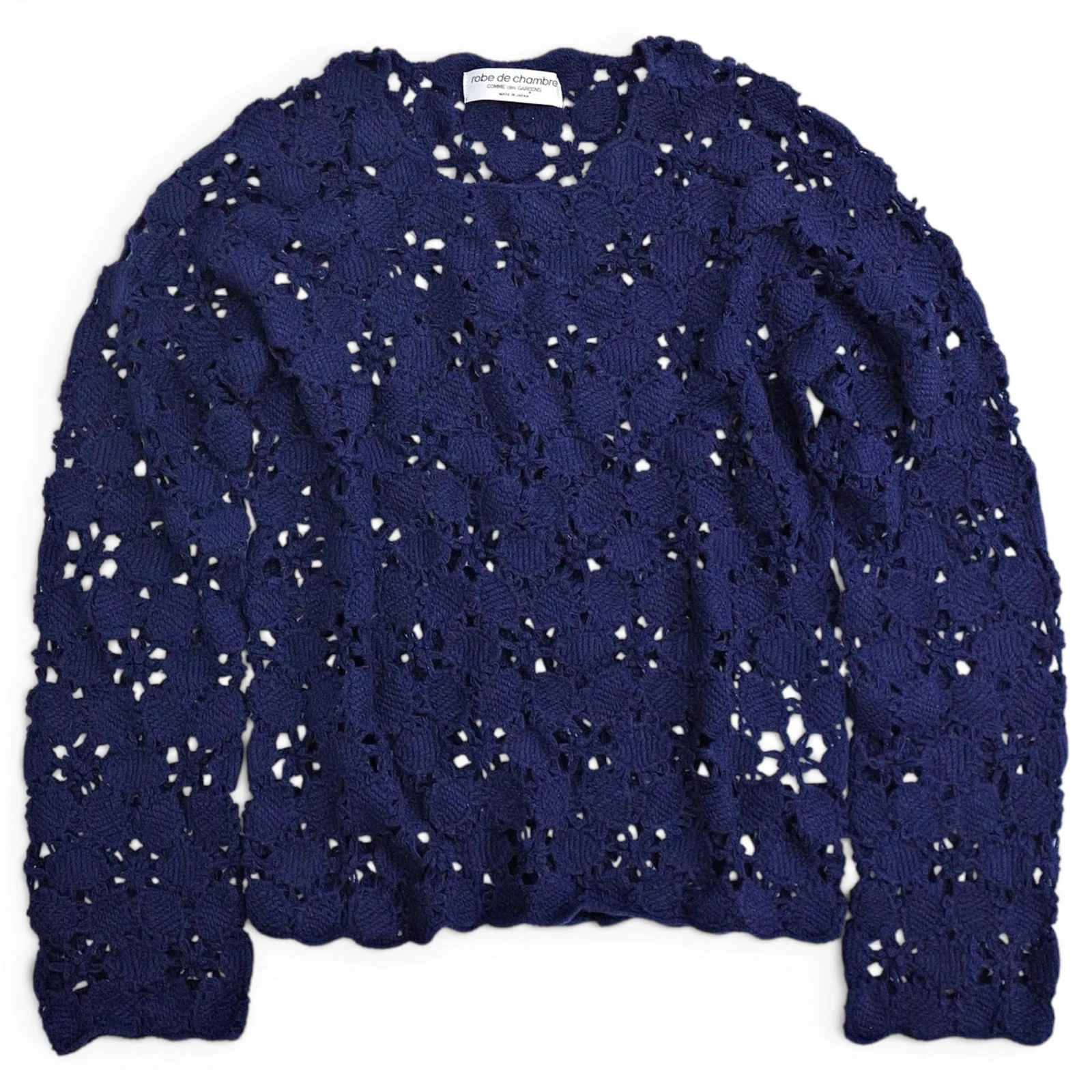 COMME DES GARÇONS Sweat en laine Marine vintage, passéist — photo 1