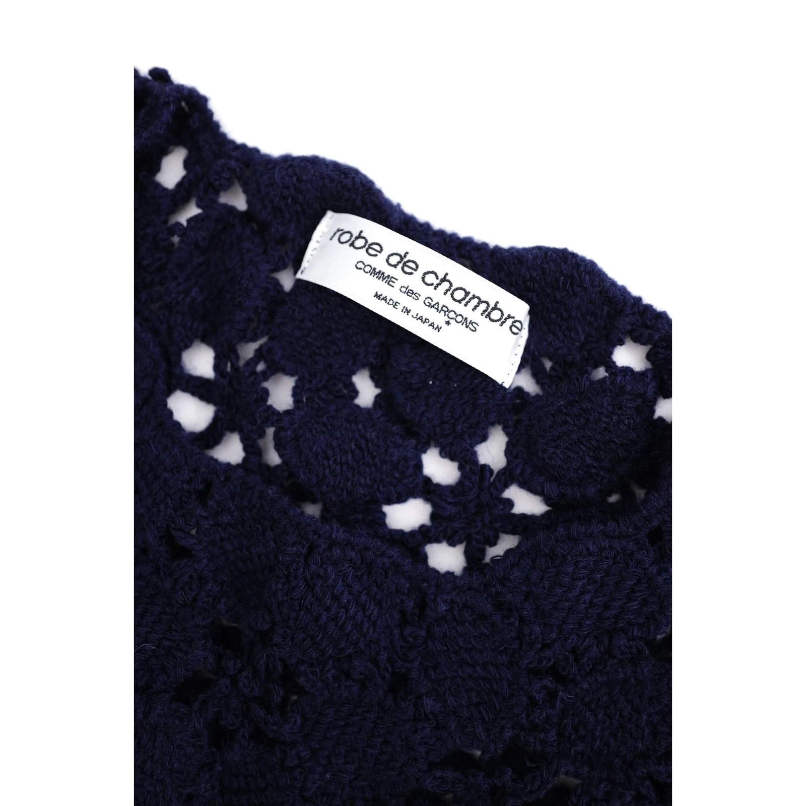 COMME DES GARÇONS Sweat en laine Marine vintage, passéist — photo 4