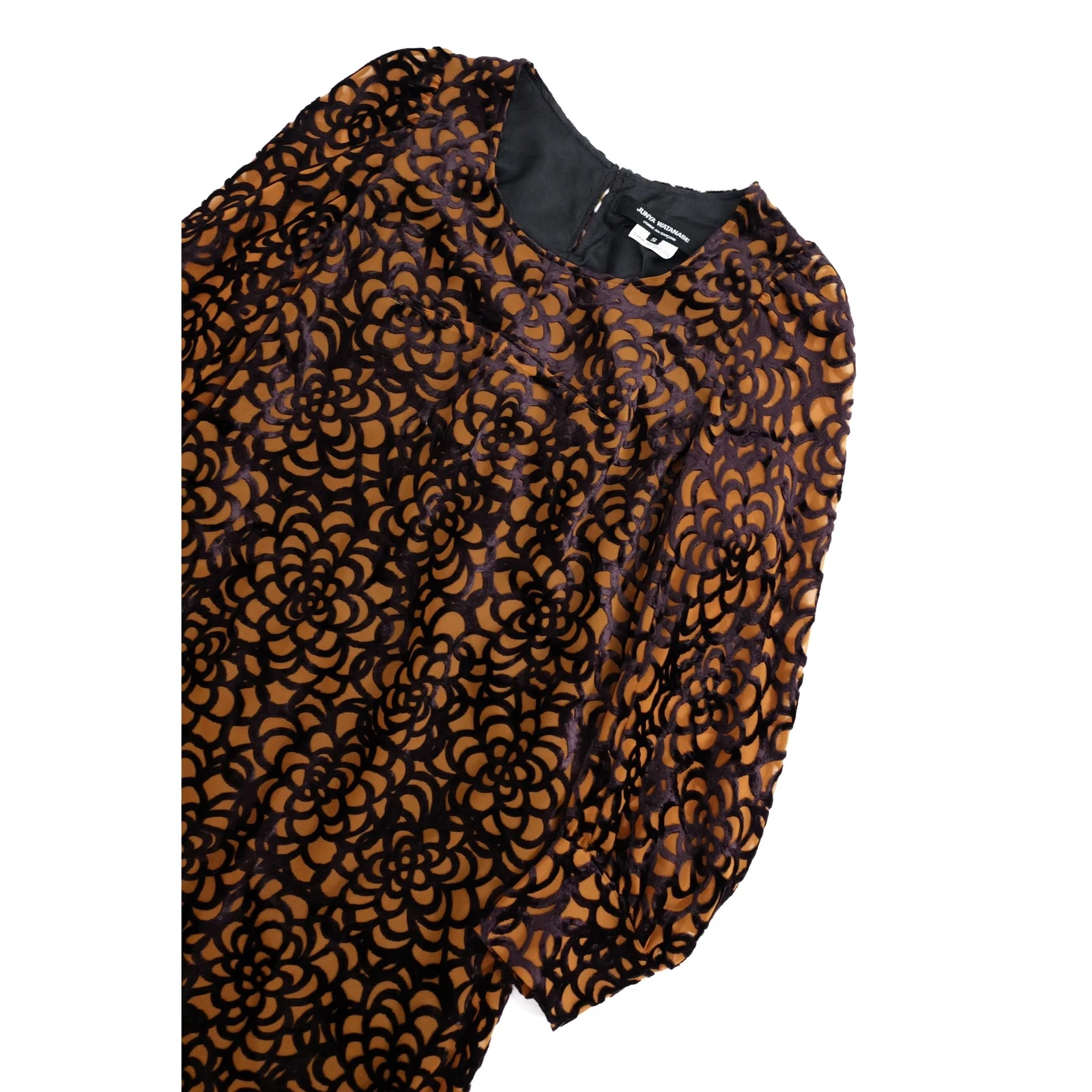 COMME DES GARÇONS Robe mi-longue Marron vintage, passéist — photo 2