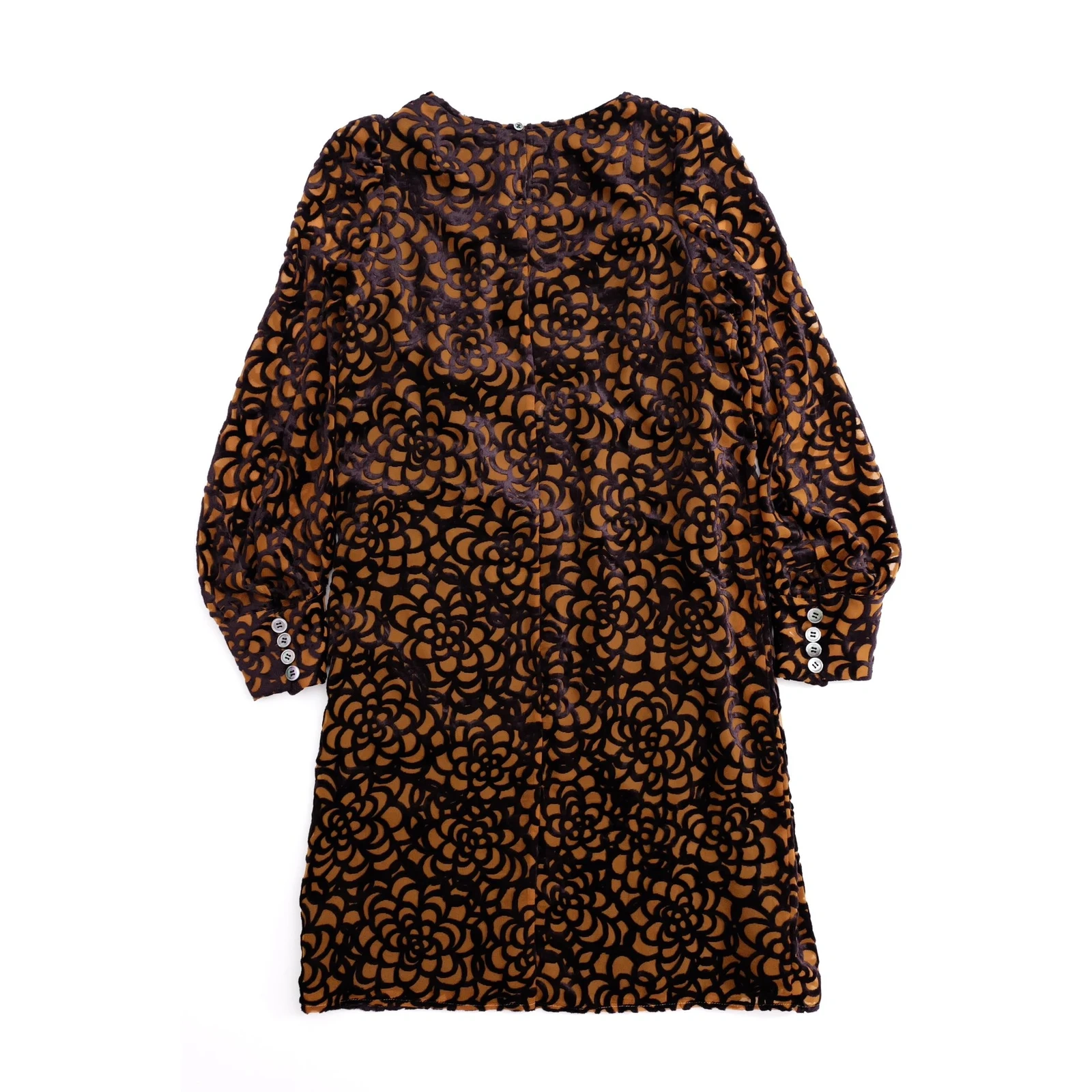COMME DES GARÇONS Robe mi-longue Marron vintage, passéist — photo 11