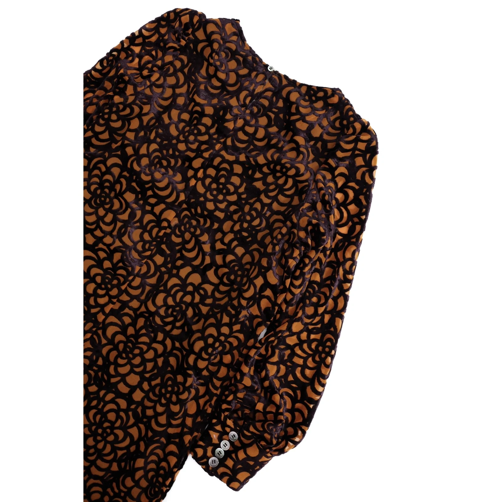 COMME DES GARÇONS Robe mi-longue Marron vintage, passéist — photo 12