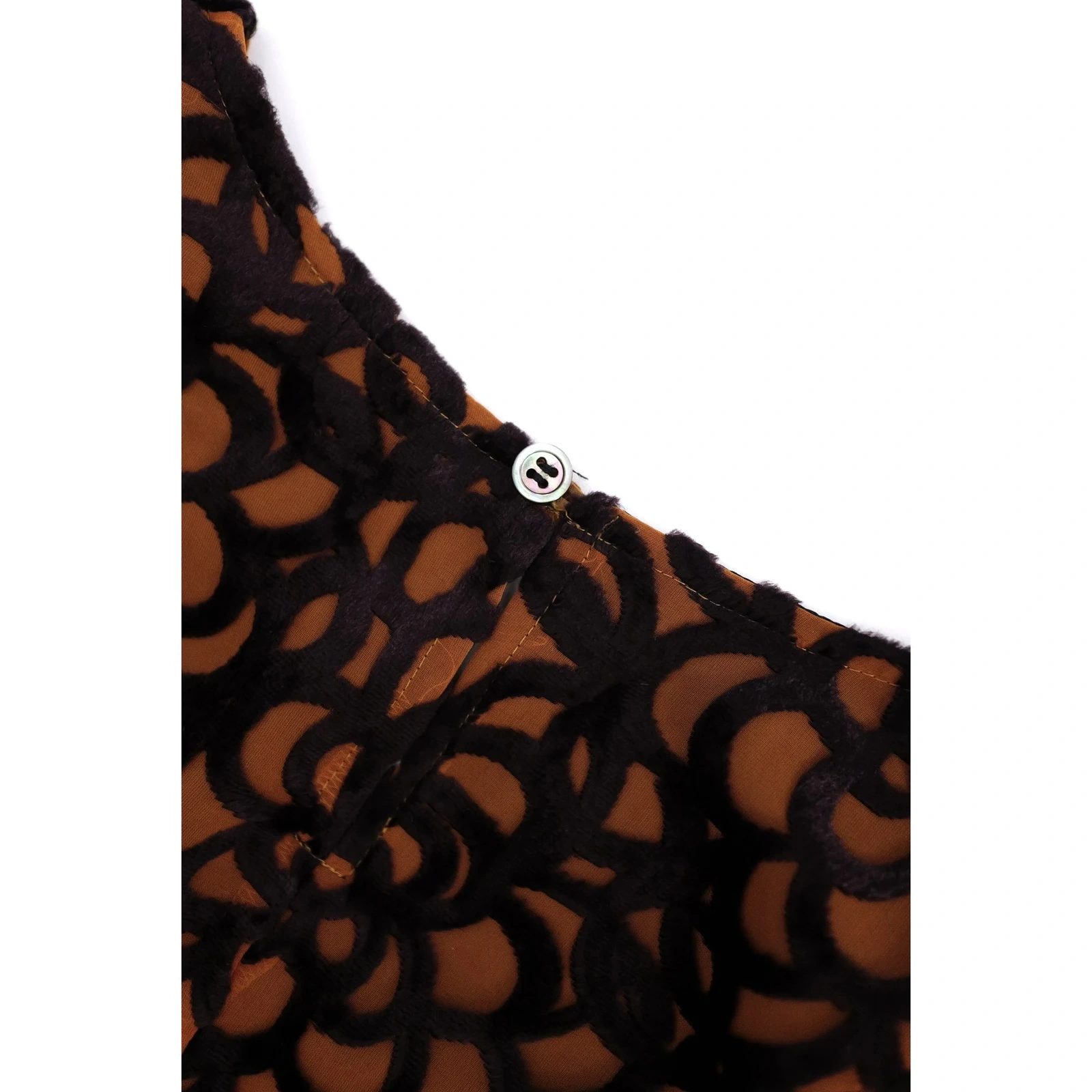 COMME DES GARÇONS Robe mi-longue Marron vintage, passéist — photo 13