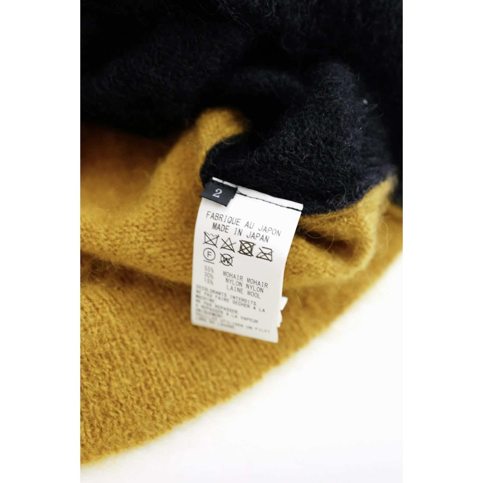 YOHJI YAMAMOTO Pull en laine Noir vintage, passéist — photo 7