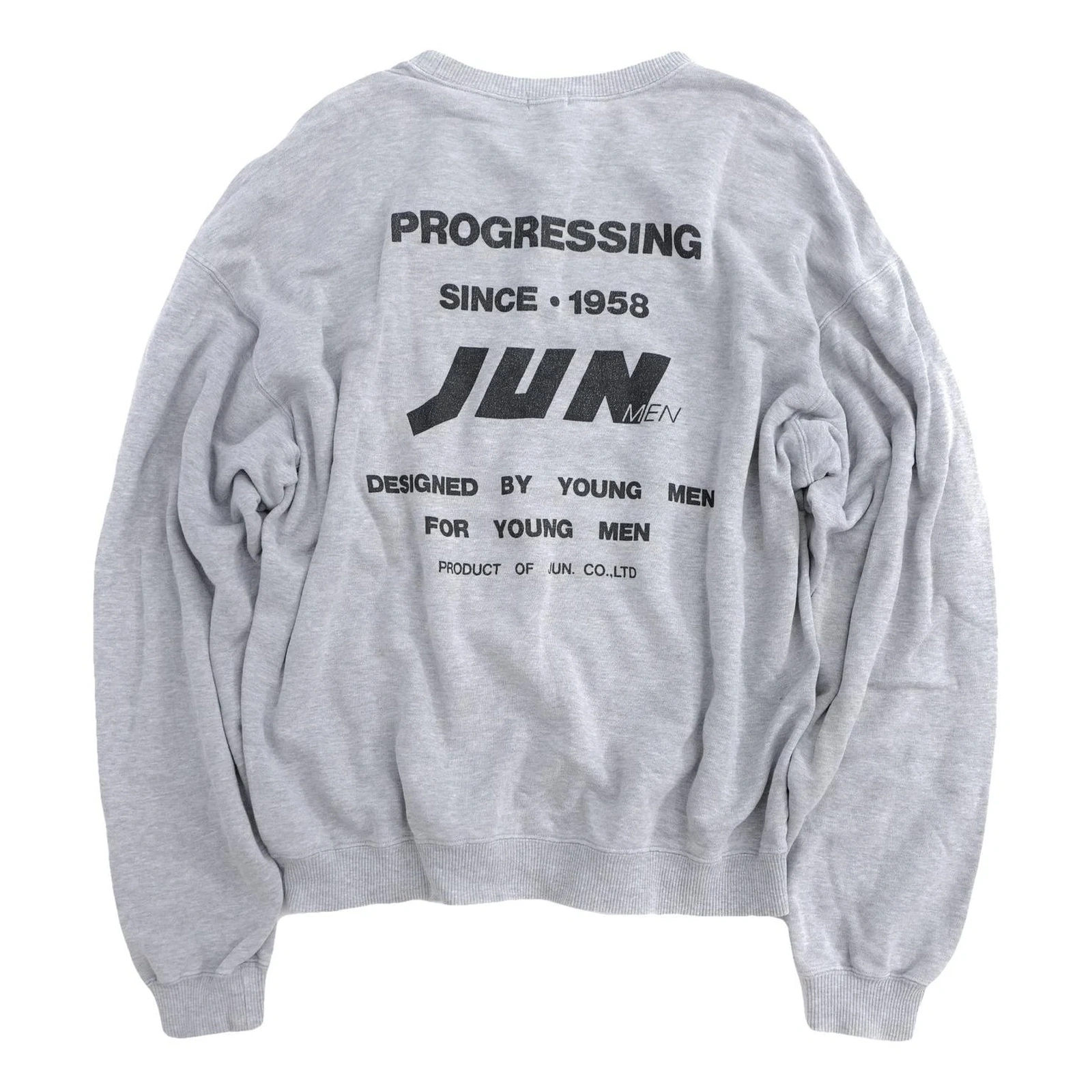 JUN MEN Sweat Gris vintage, passéist — photo 1