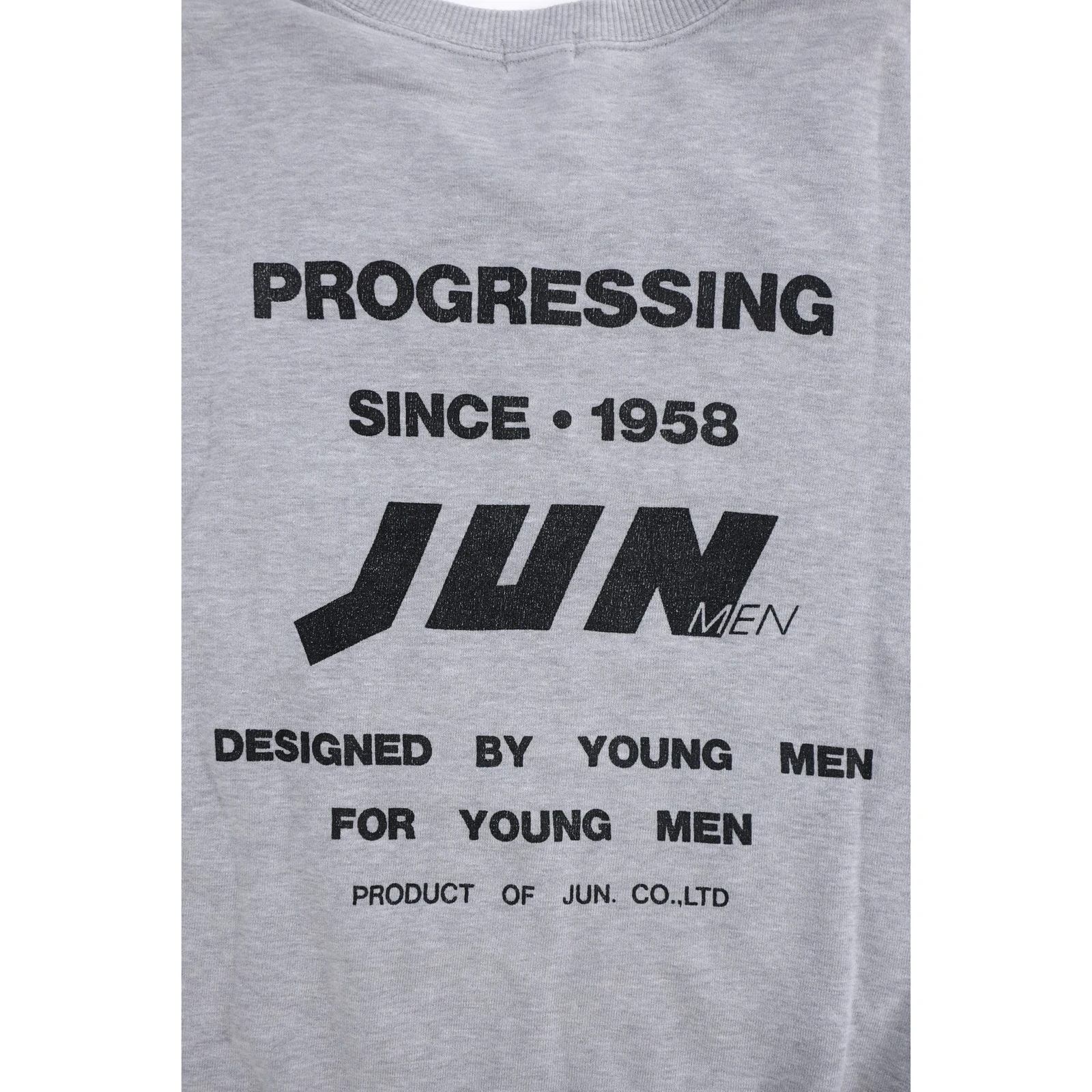 JUN MEN Sweat Gris vintage, passéist — photo 6