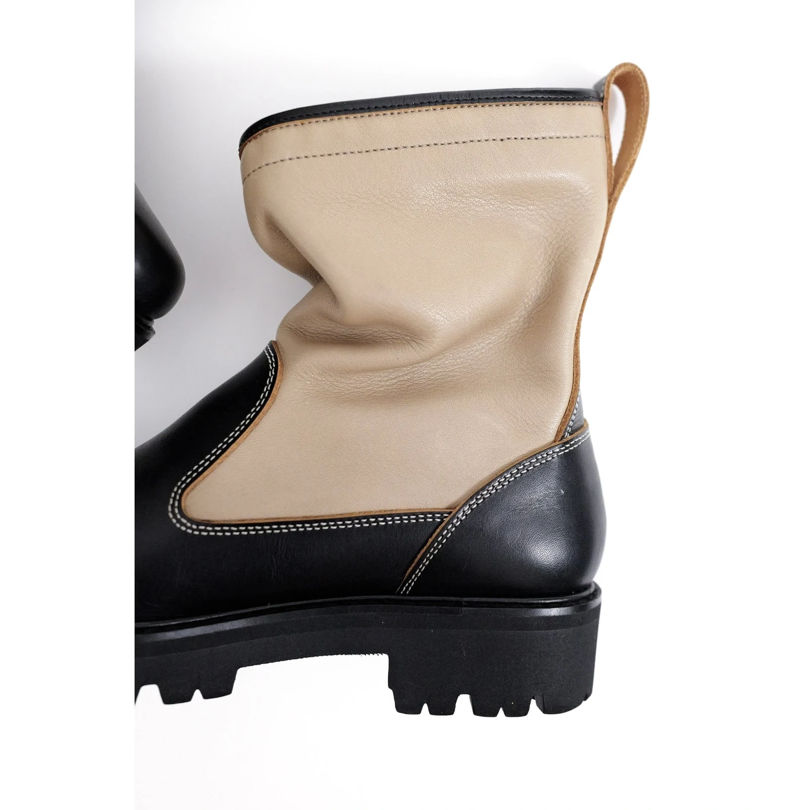 YOHJI YAMAMOTO Bottes en cuir Noir vintage, passéist — photo 11