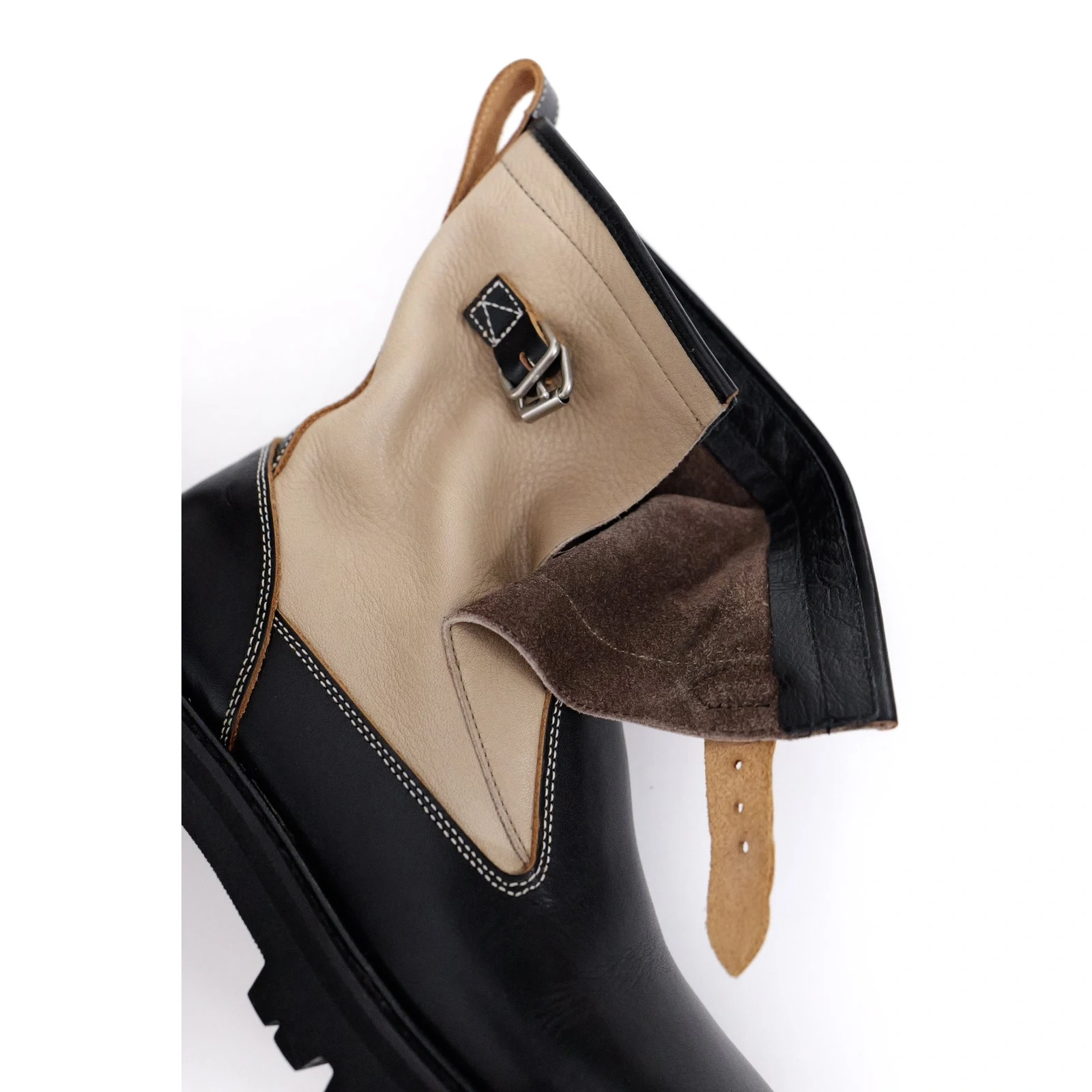 YOHJI YAMAMOTO Bottes en cuir Noir vintage, passéist — photo 12