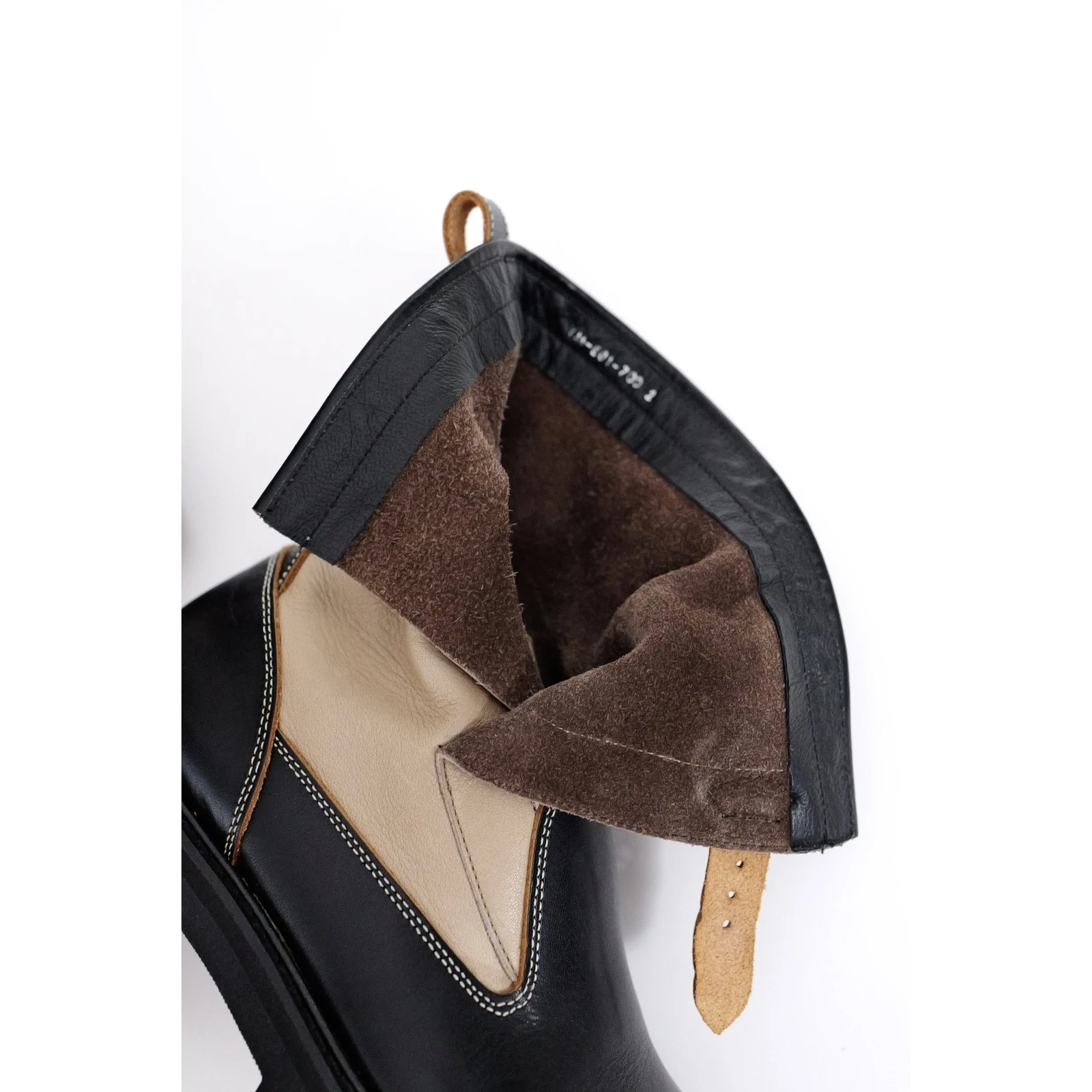 YOHJI YAMAMOTO Bottes en cuir Noir vintage, passéist — photo 13