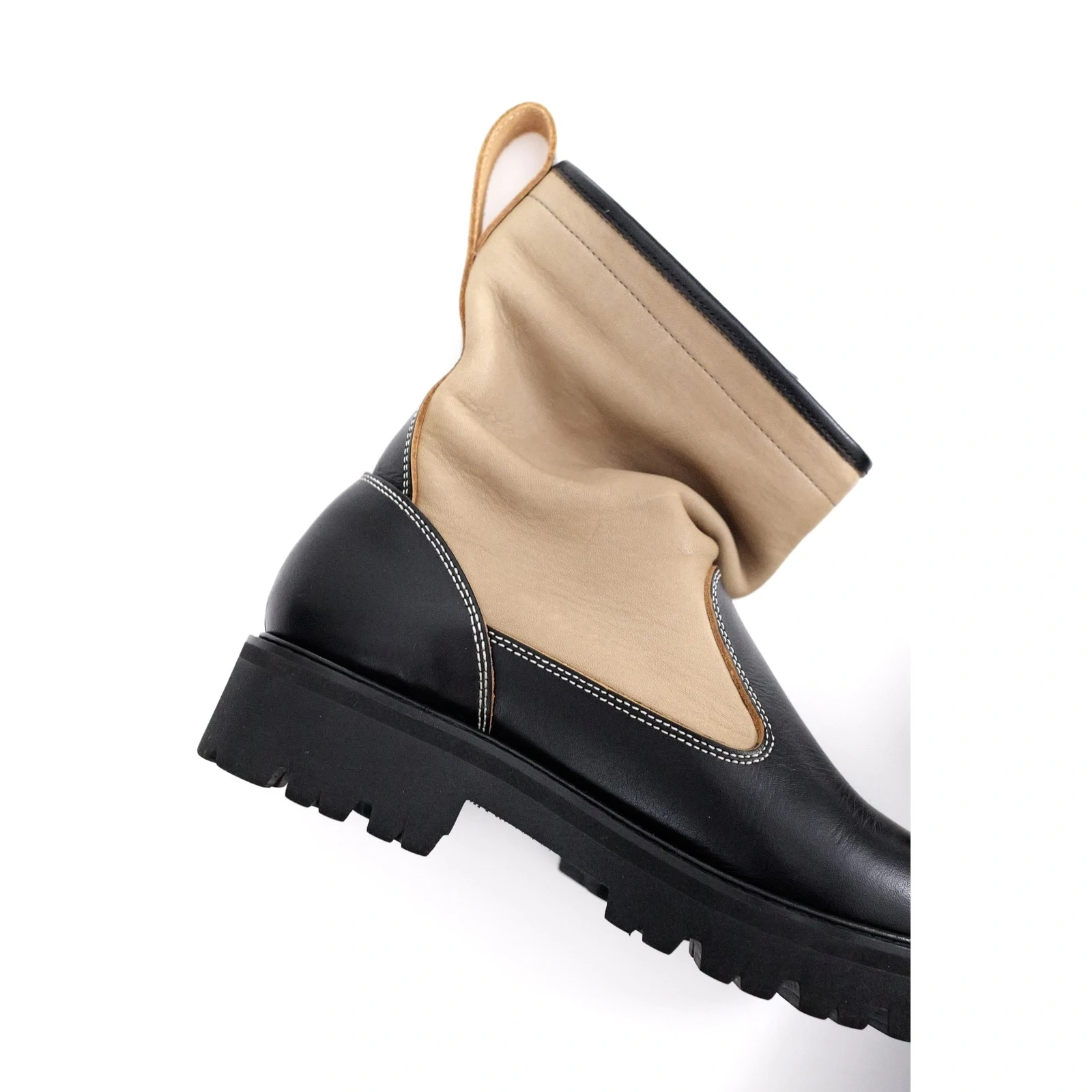 YOHJI YAMAMOTO Bottes en cuir Noir vintage, passéist — photo 10