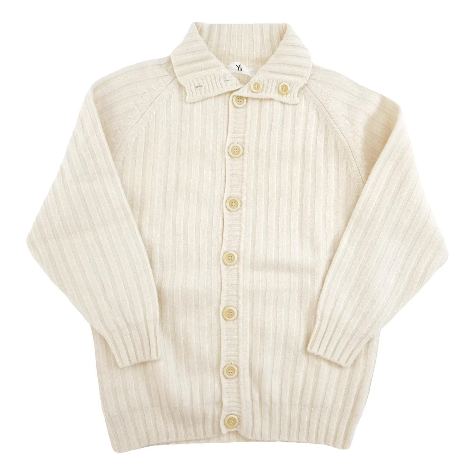 YOHJI YAMAMOTO Cardigan en laine Écru vintage, passéist — photo 1