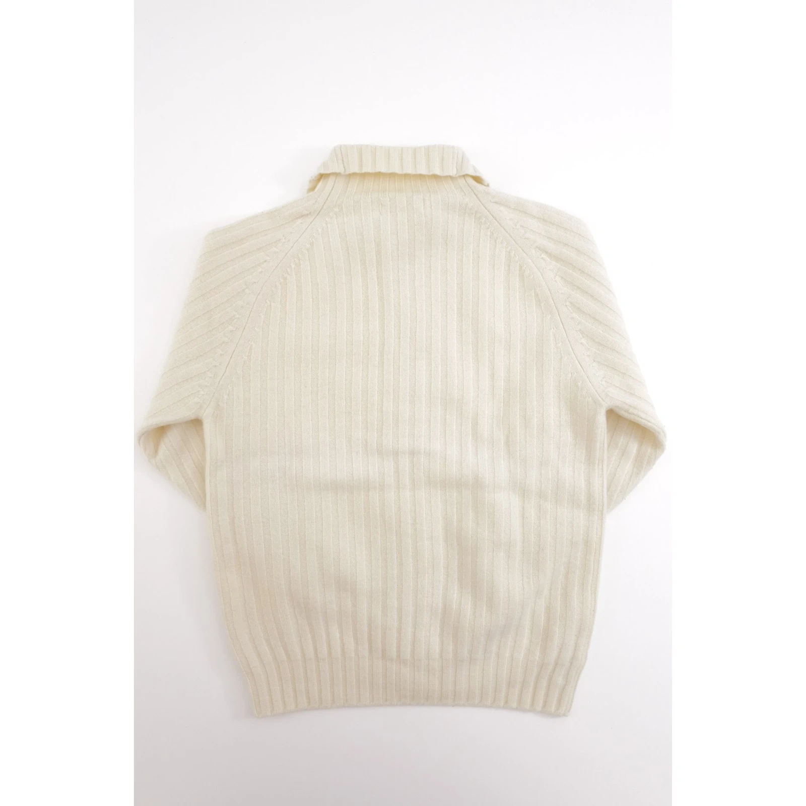 YOHJI YAMAMOTO Cardigan en laine Écru vintage, passéist — photo 14