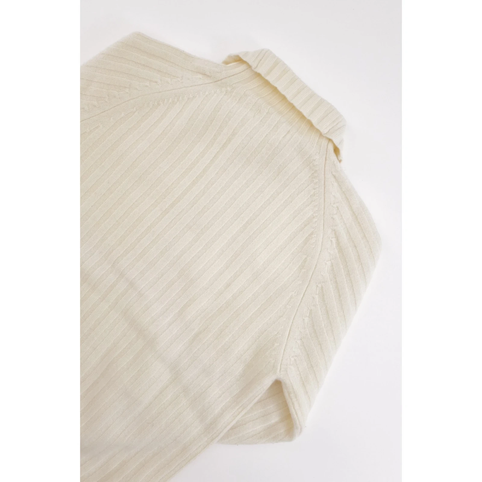 YOHJI YAMAMOTO Cardigan en laine Écru vintage, passéist — photo 15
