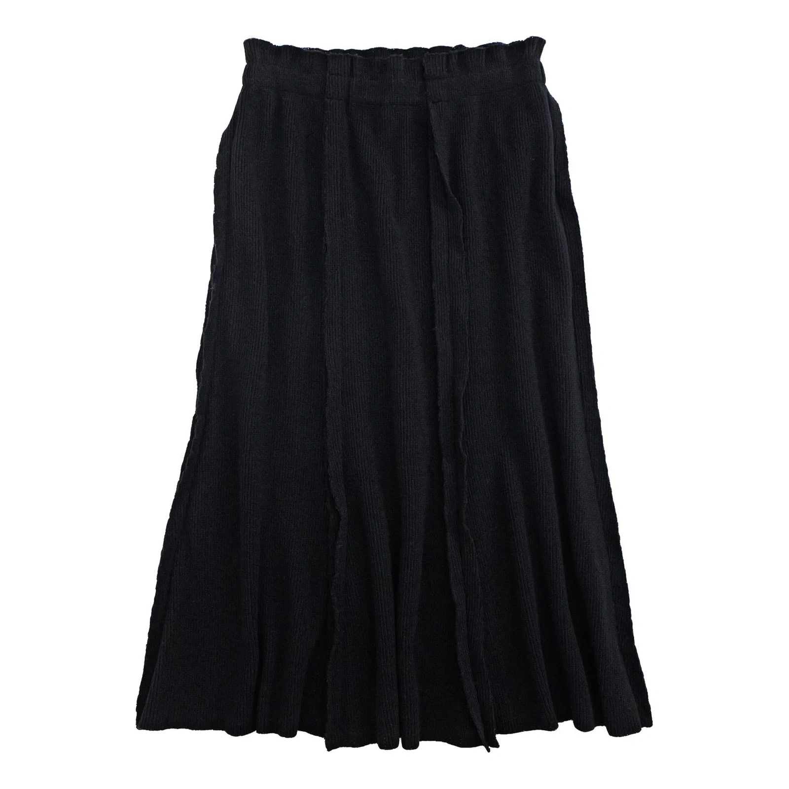 COMME DES GARÇONS Jupe longue en laine Noir vintage, passéist — photo 1