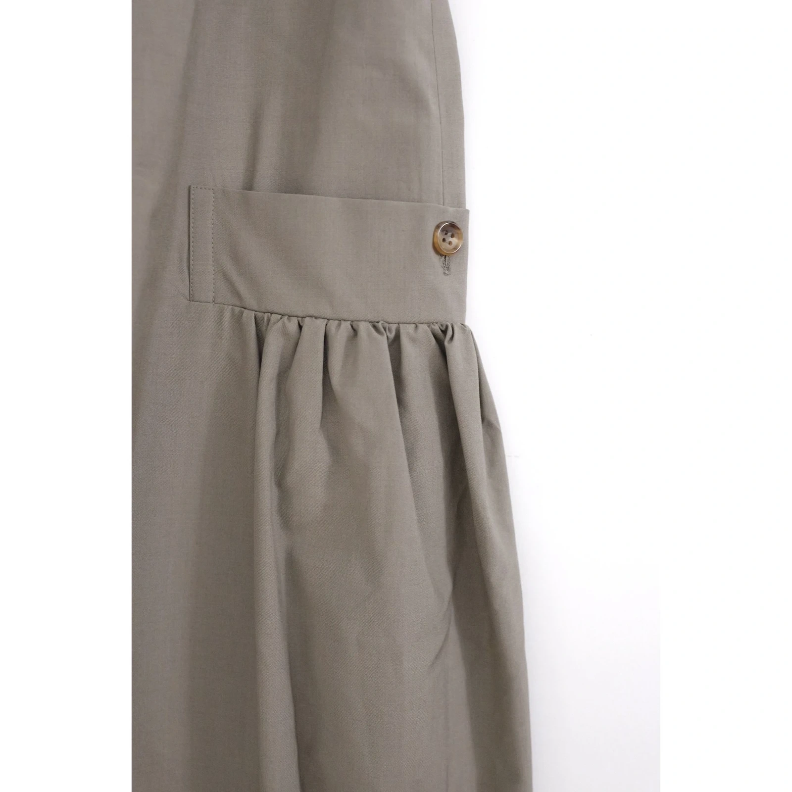 YOHJI YAMAMOTO Jupe longue en laine Beige vintage, passéist — photo 4