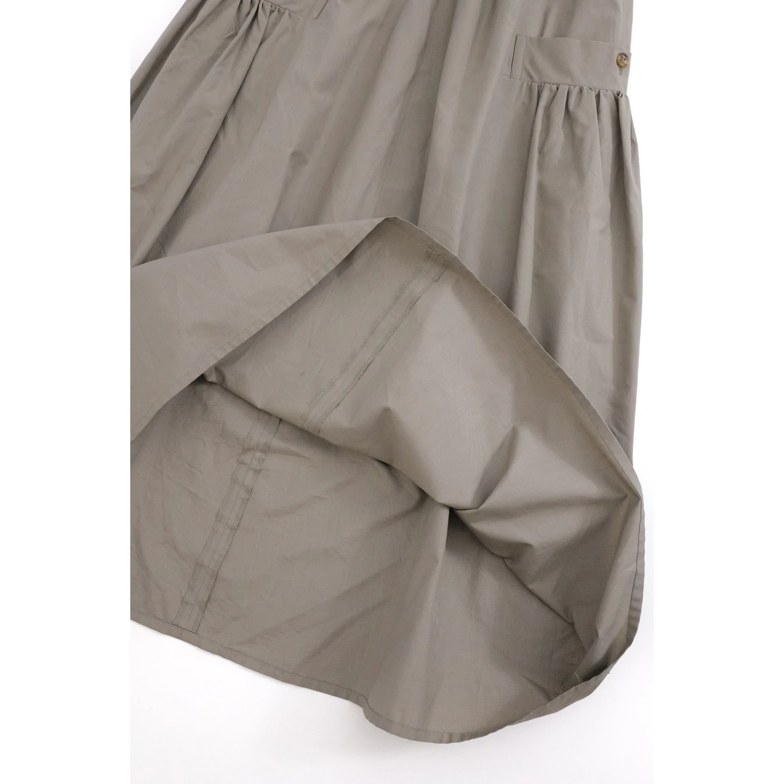 YOHJI YAMAMOTO Jupe longue en laine Beige vintage, passéist — photo 7
