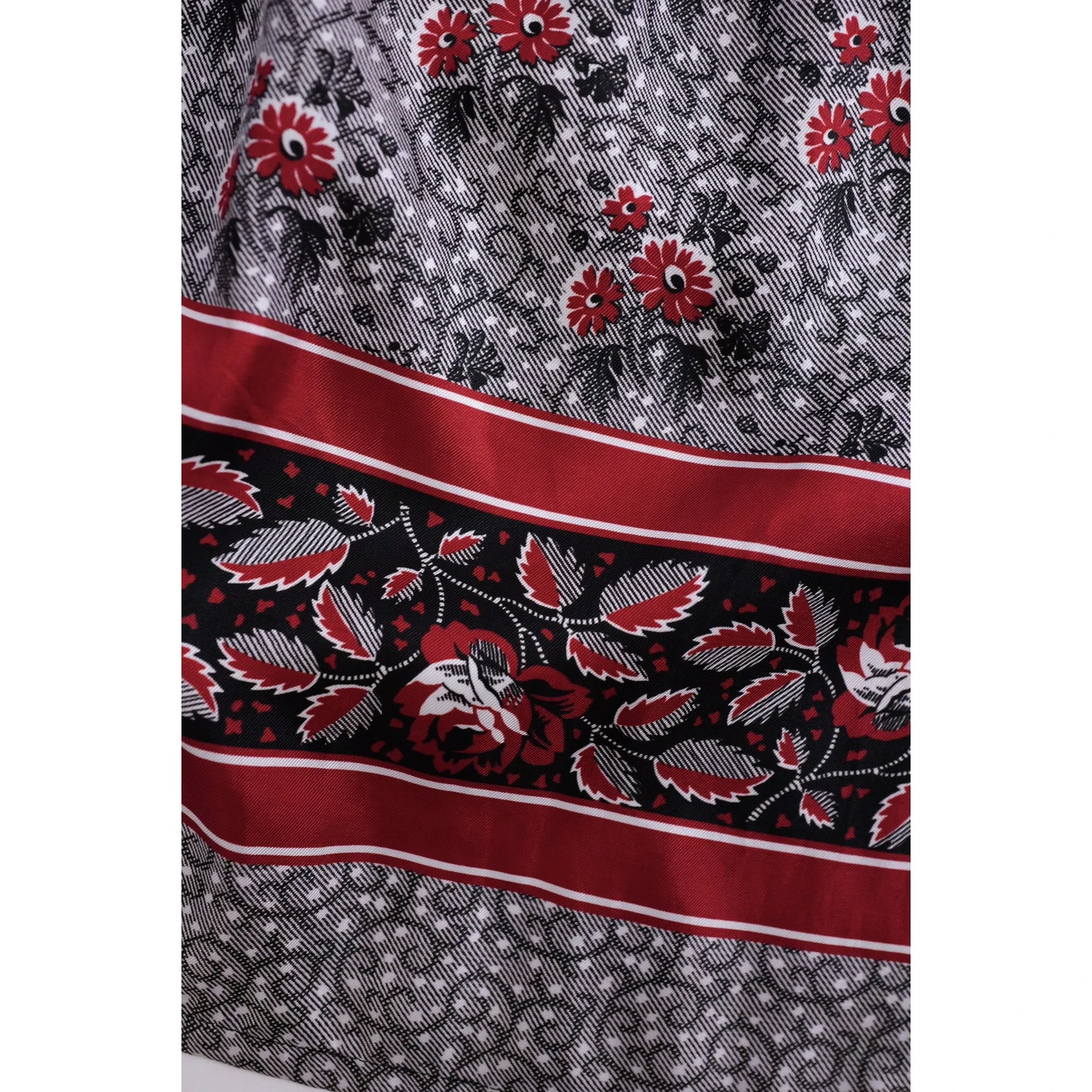 COMME DES GARÇONS Jupe mi-longue Multicolore vintage, passéist — photo 7