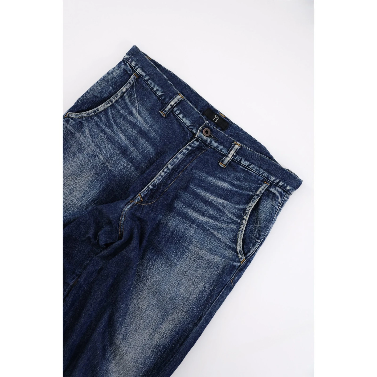 YOHJI YAMAMOTO Jean large Bleu vintage, passéist — photo 2