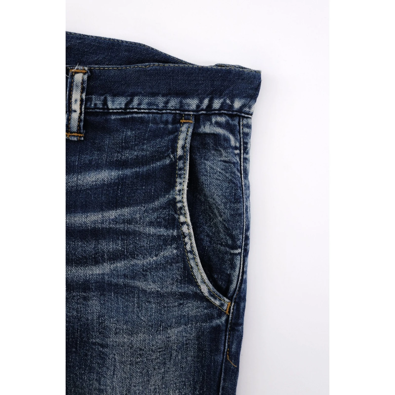 YOHJI YAMAMOTO Jean large Bleu vintage, passéist — photo 5