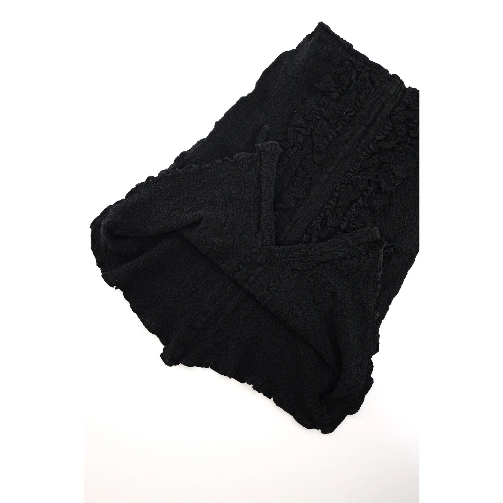 ISSEY MIYAKE Jupe mi-longue Noir vintage, passéist — photo 12