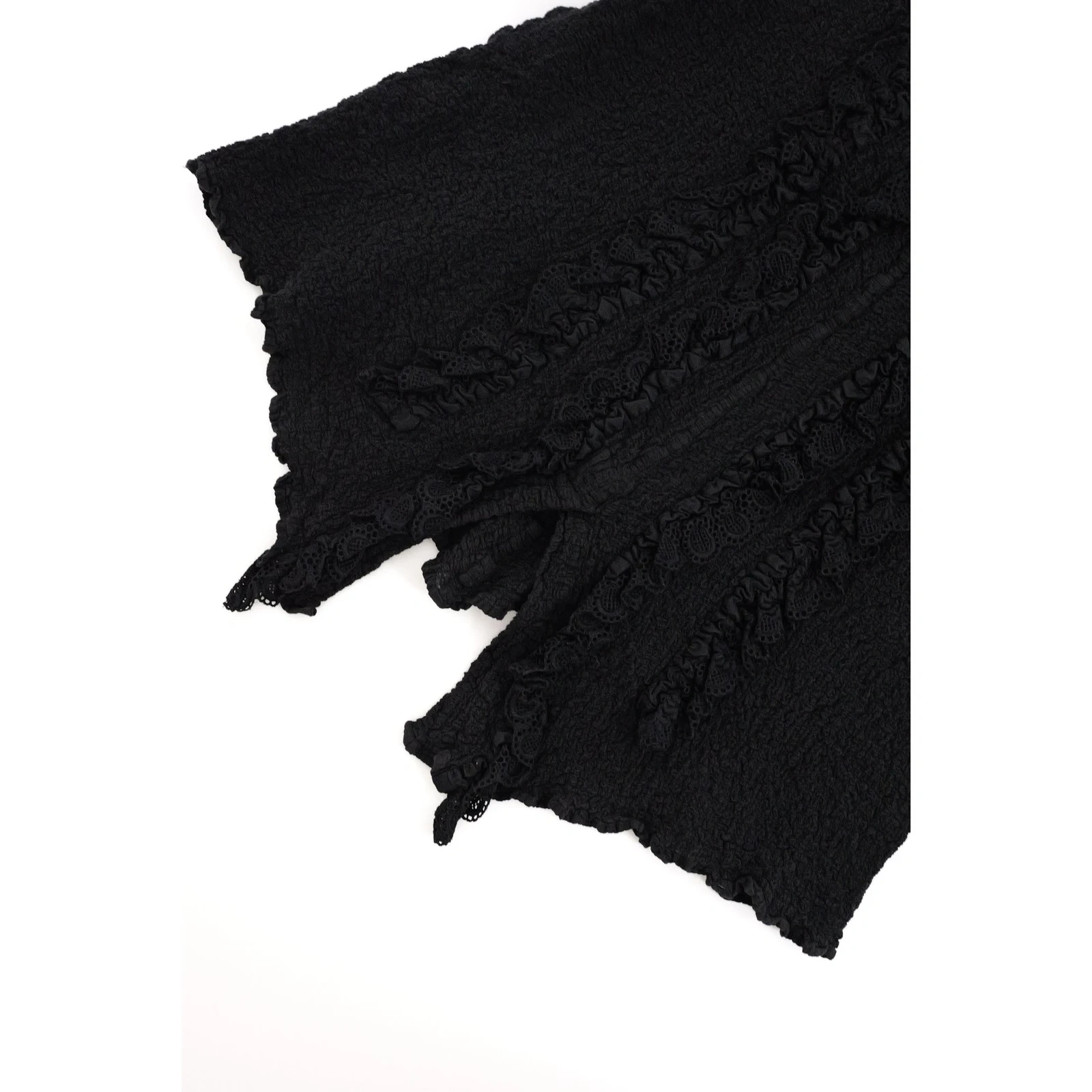 ISSEY MIYAKE Jupe mi-longue Noir vintage, passéist — photo 3