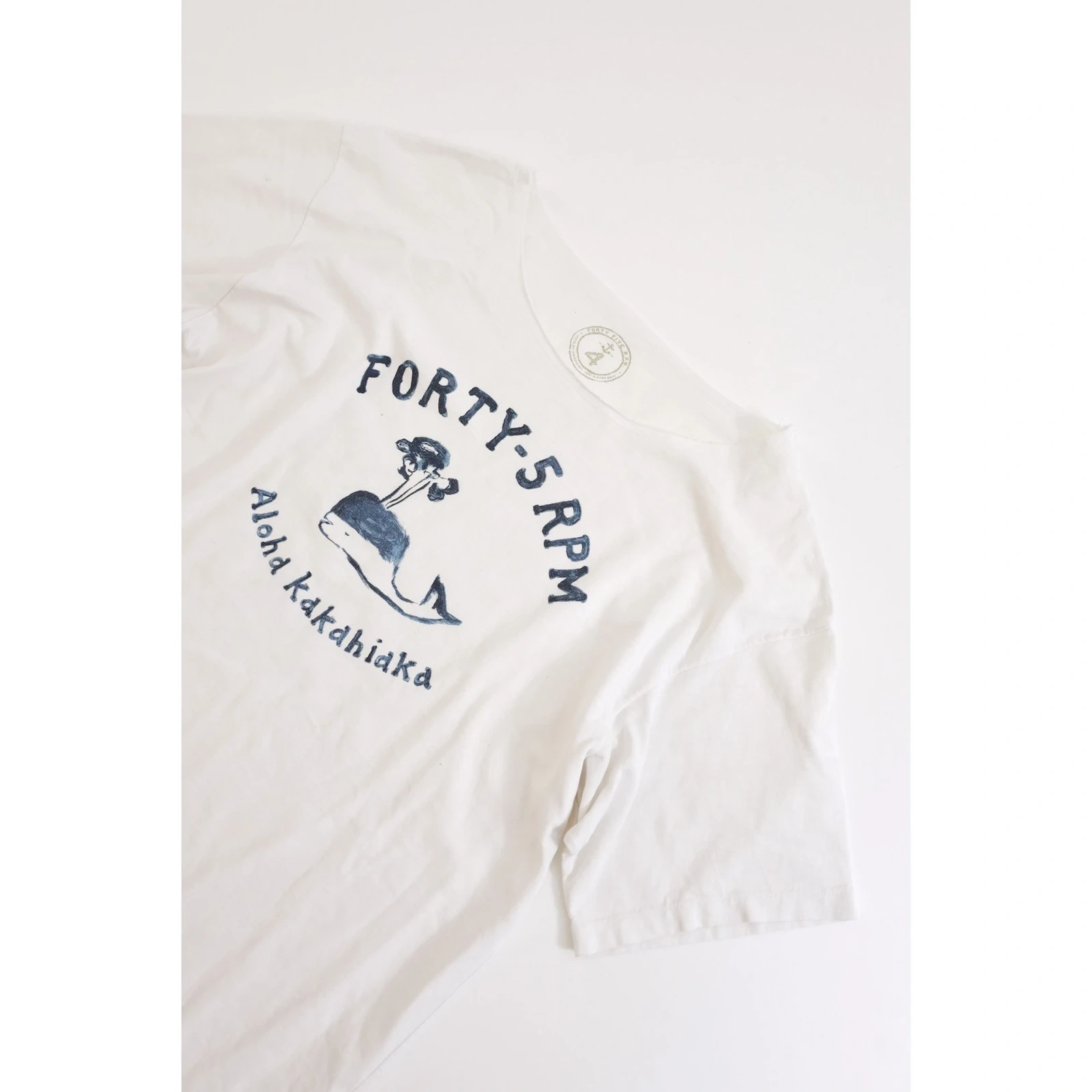 45RPM T-shirt Blanc vintage, passéist — photo 2
