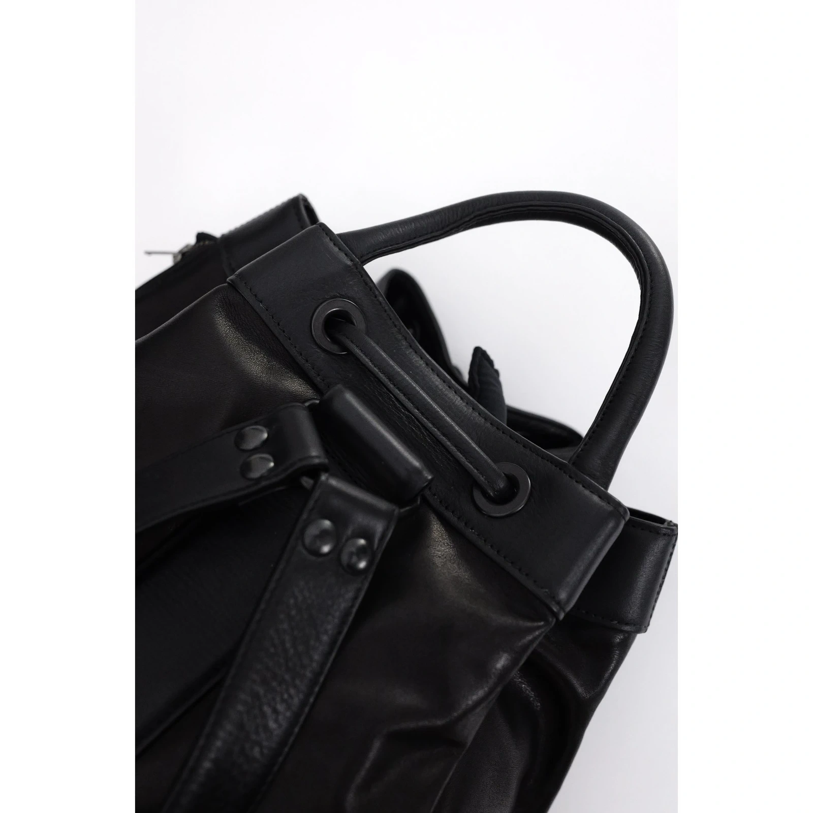 ISSEY MIYAKE Cartable en cuir Noir vintage, passéist — photo 13