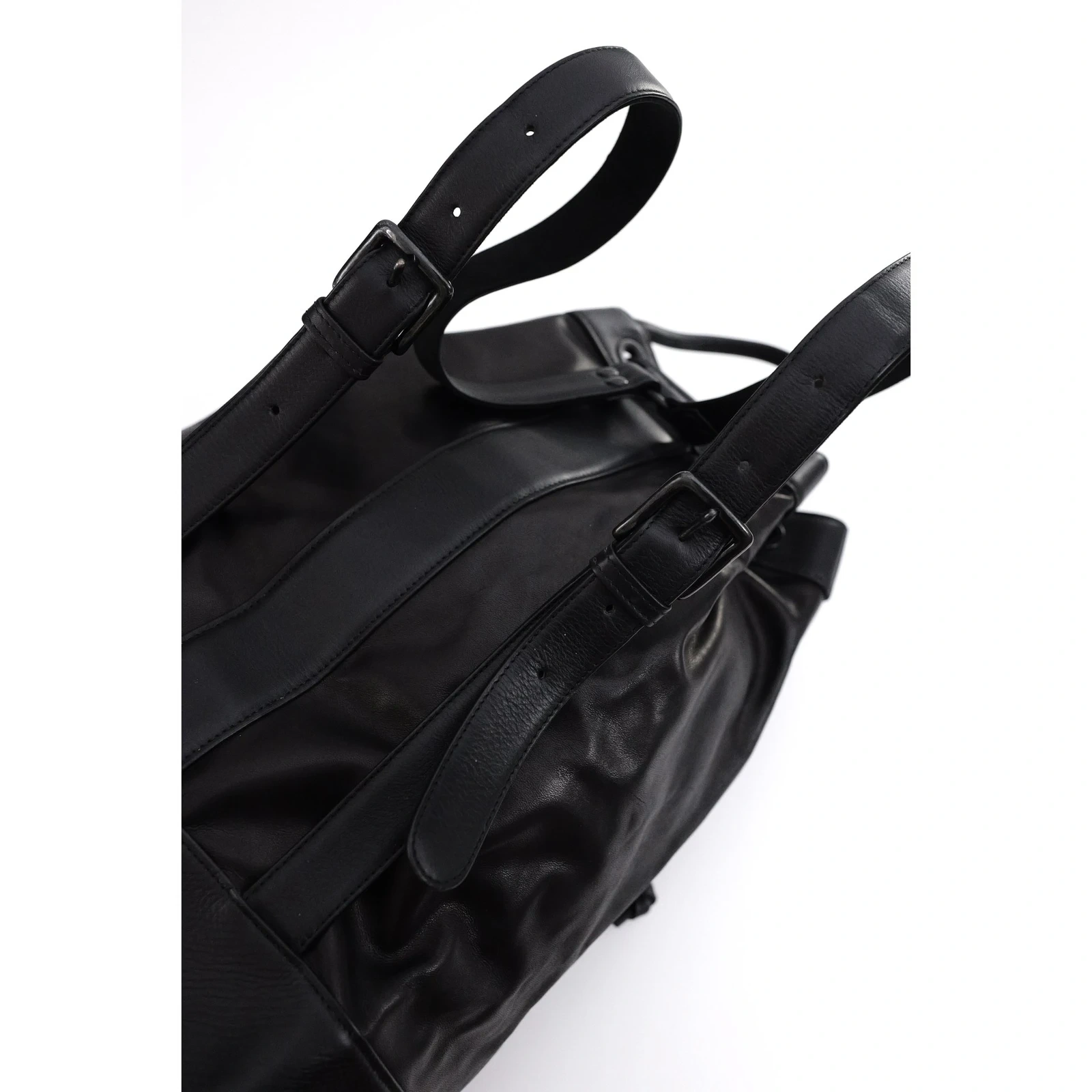ISSEY MIYAKE Cartable en cuir Noir vintage, passéist — photo 14