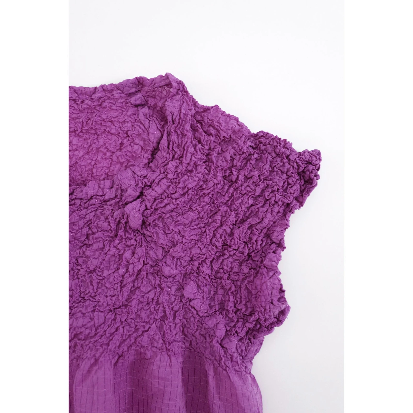 ISSEY MIYAKE Robe mi-longue Violet vintage, passéist — photo 5