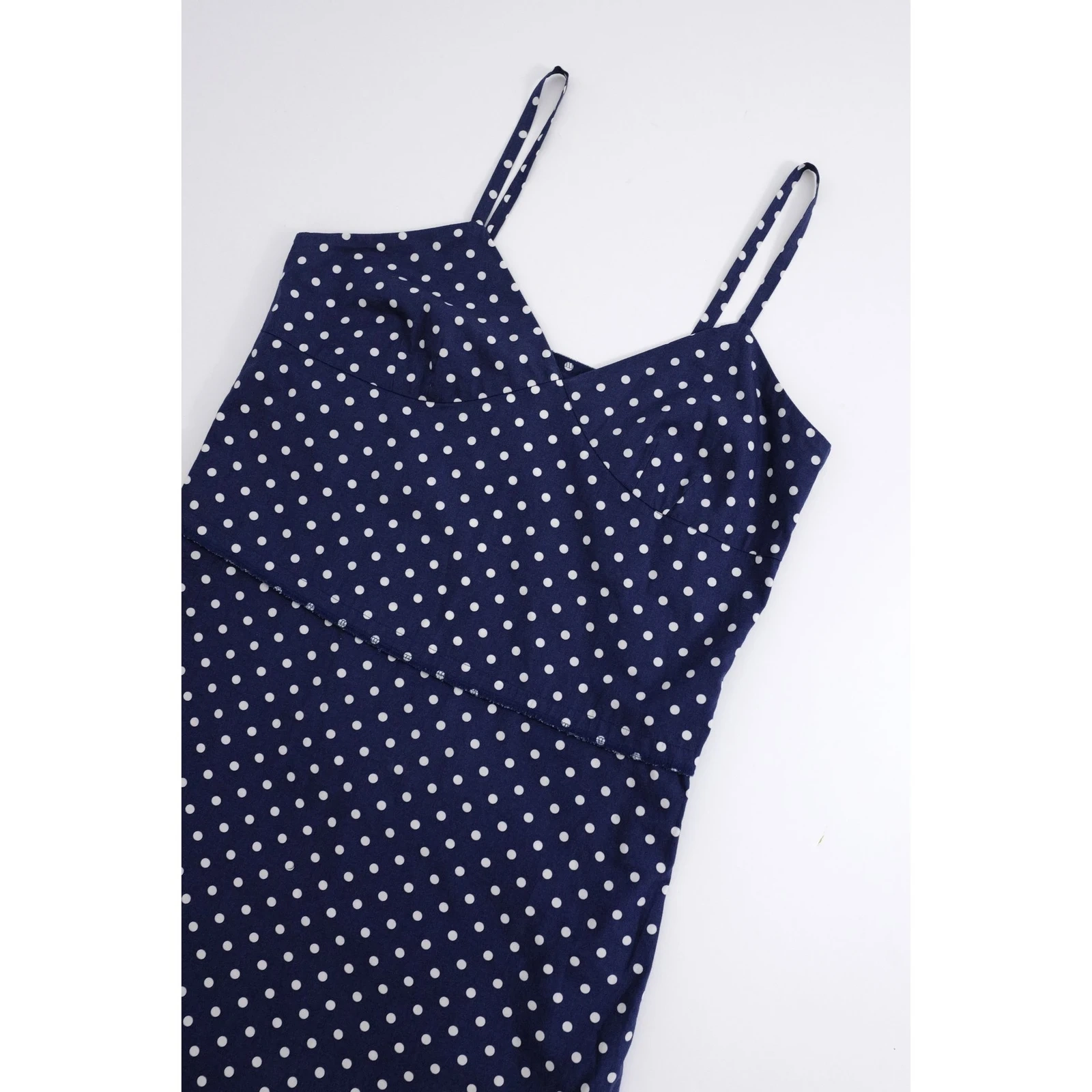 COMME DES GARÇONS Robe mi-longue Marine vintage, passéist — photo 3