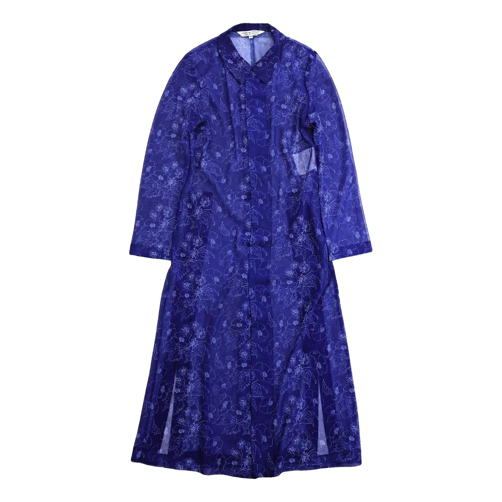 COMME DES GARÇONS Robe longue Marine vintage, passéist — photo 1